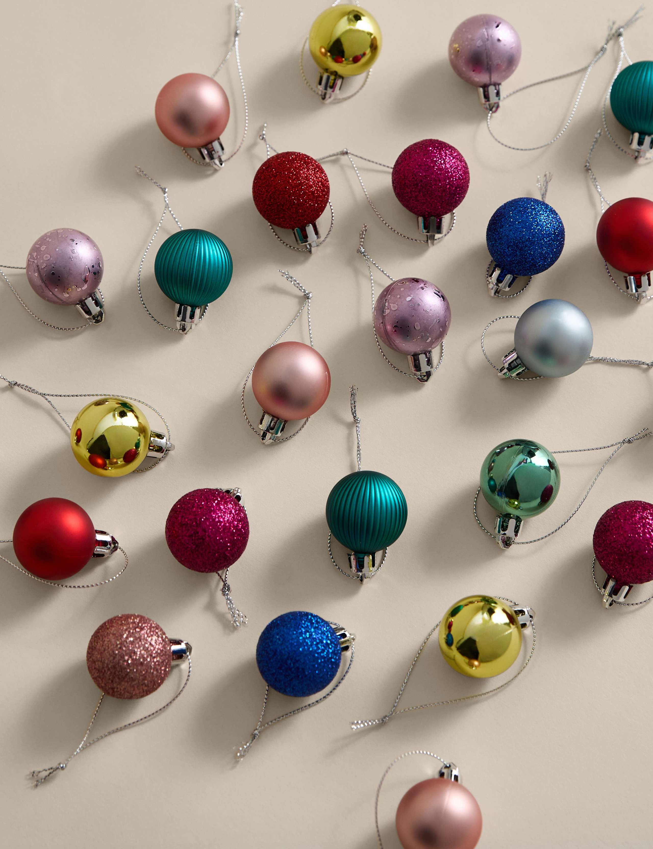 49pk Mini Shatterproof Baubles 1 of 3