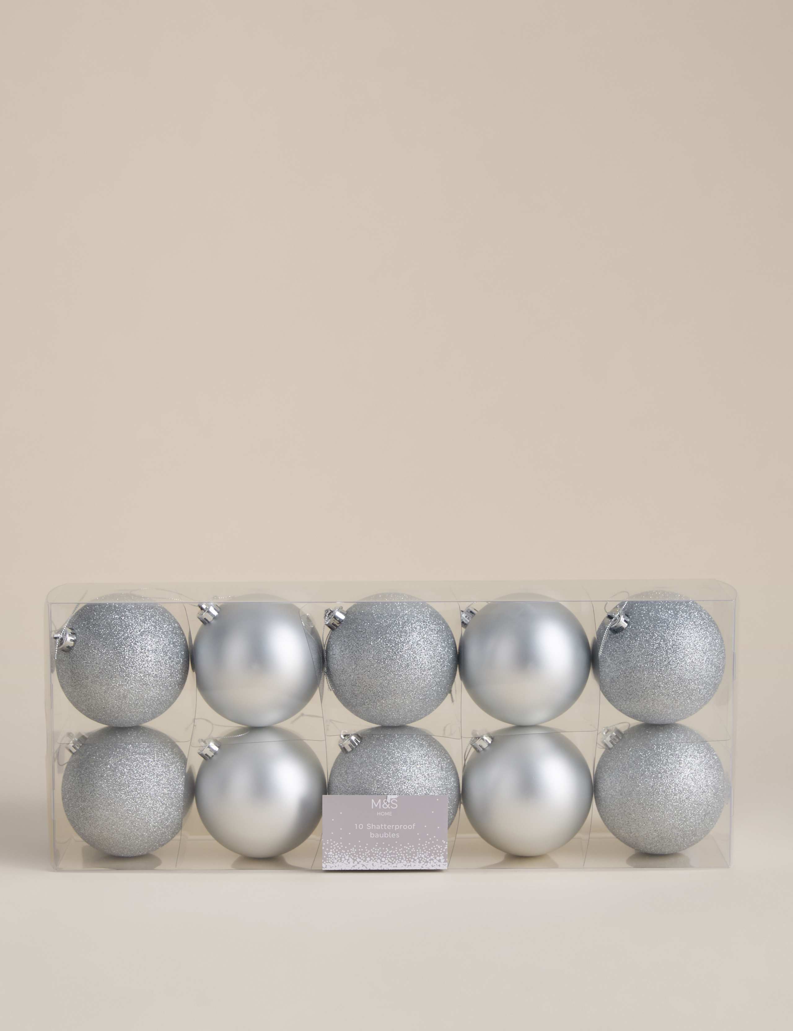 10pk Oversized Shatterproof Baubles 2 of 3