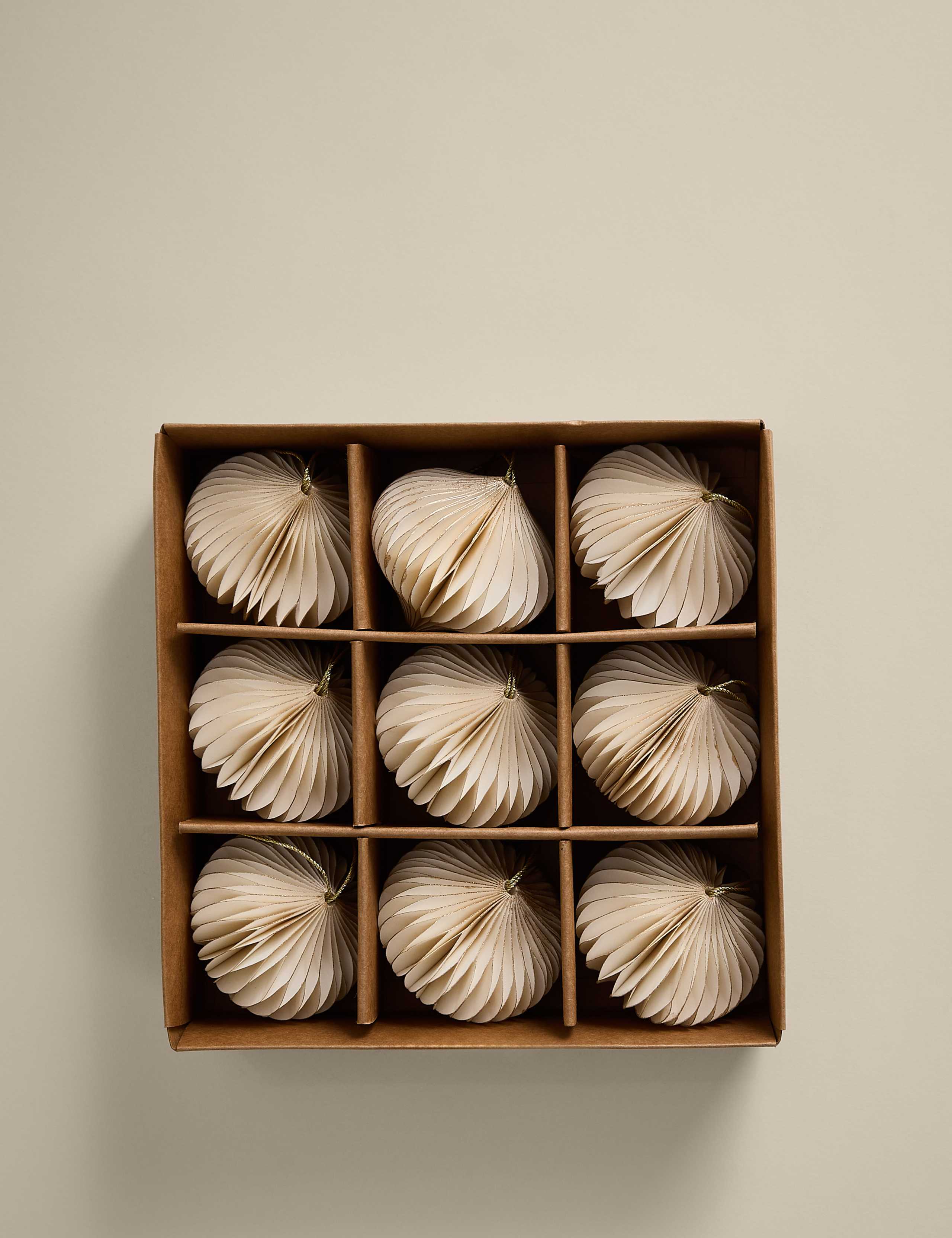 9pk Paper Hanging Baubles 2 of 4