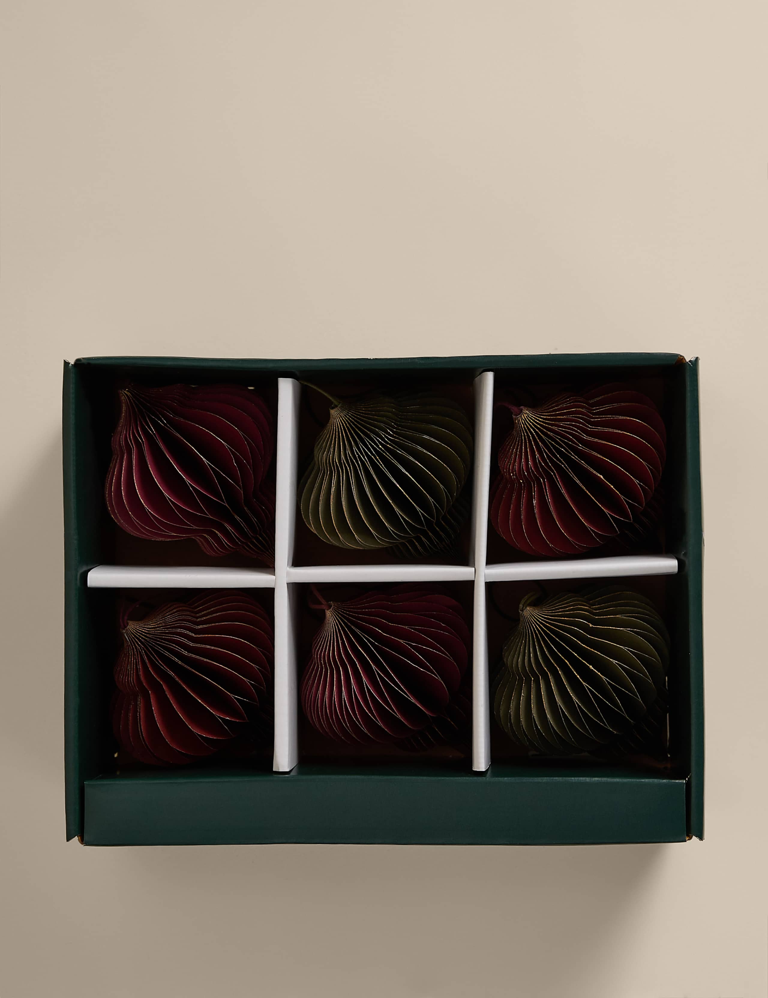 6pk Paper Hanging Baubles 2 of 3