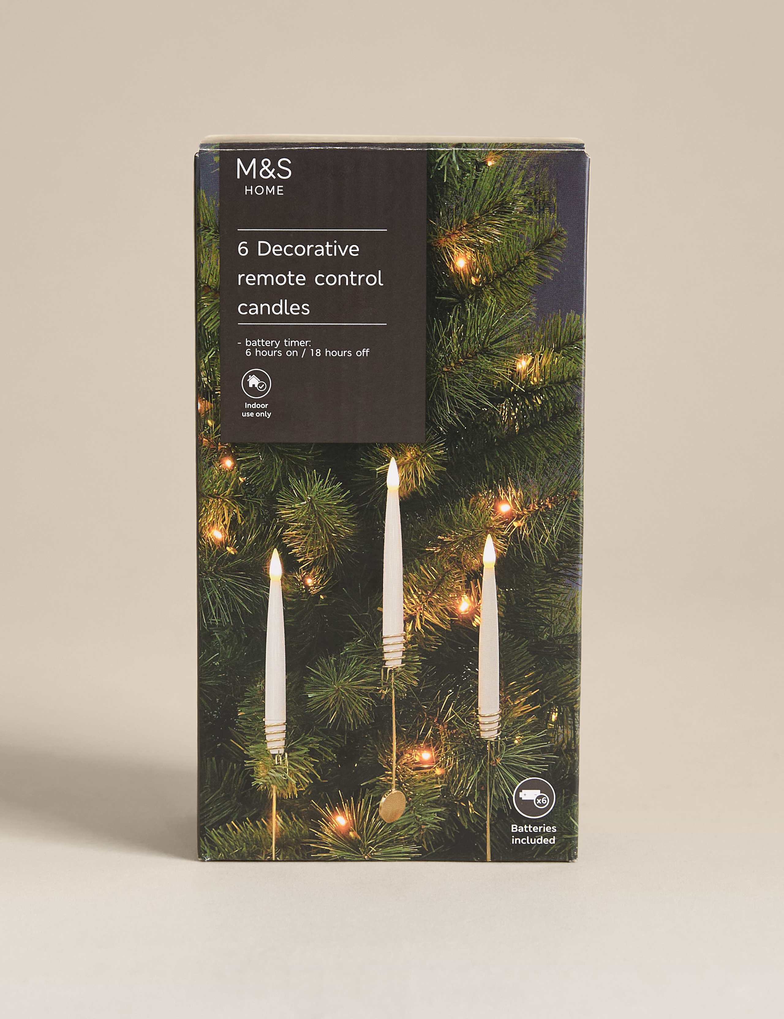 6pk Light Up Candle Tree Decorations 3 of 4