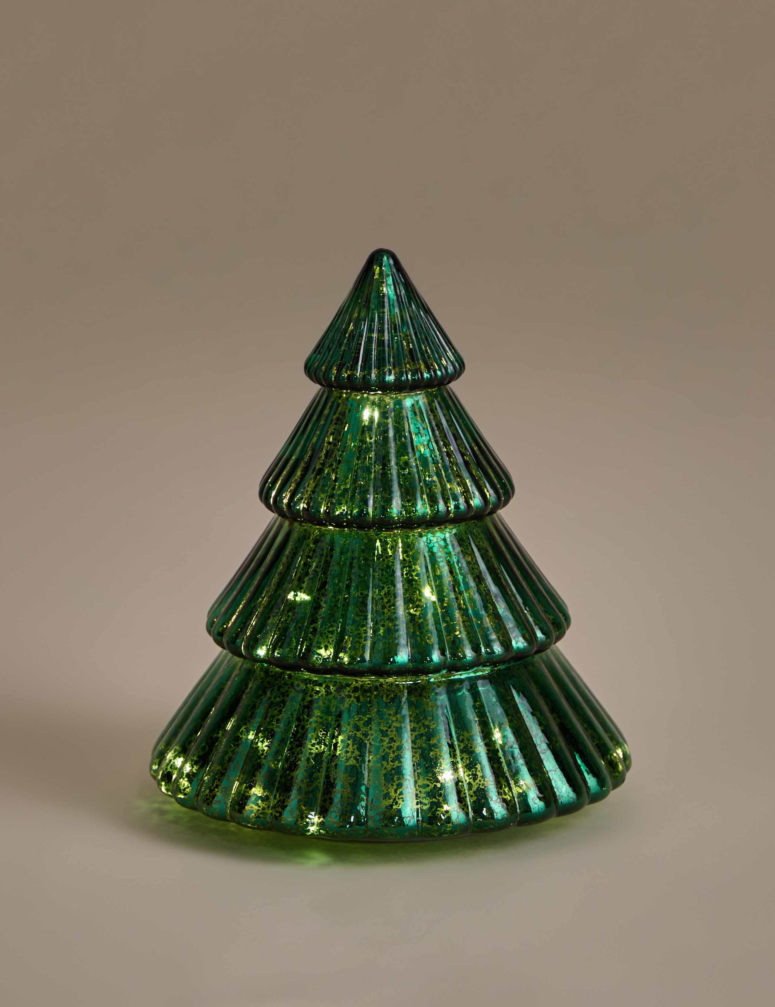 Glass Light Up Wide Tree Decoration 1 of 4