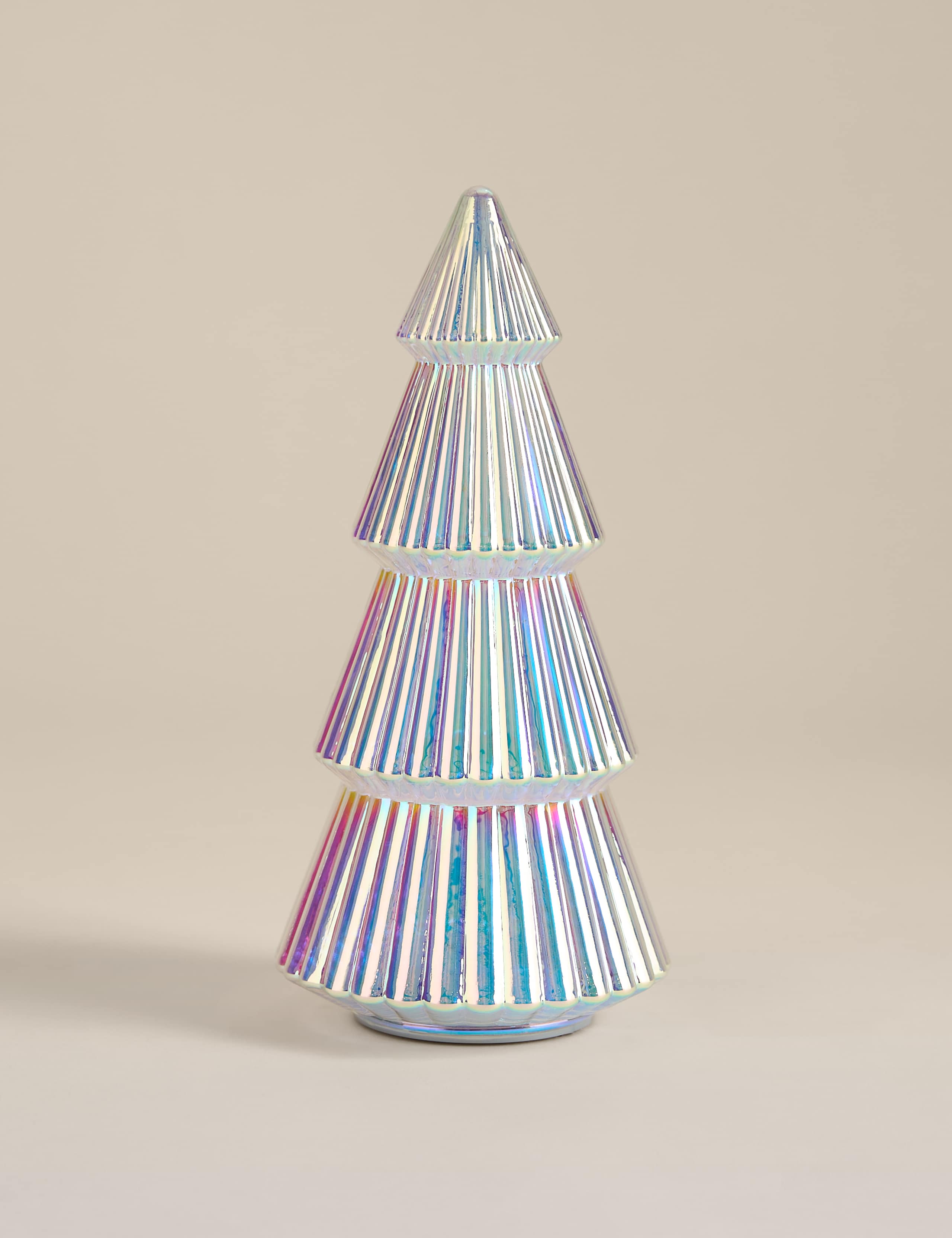 Glass Light Up Pearl Tree Decoration 2 of 4