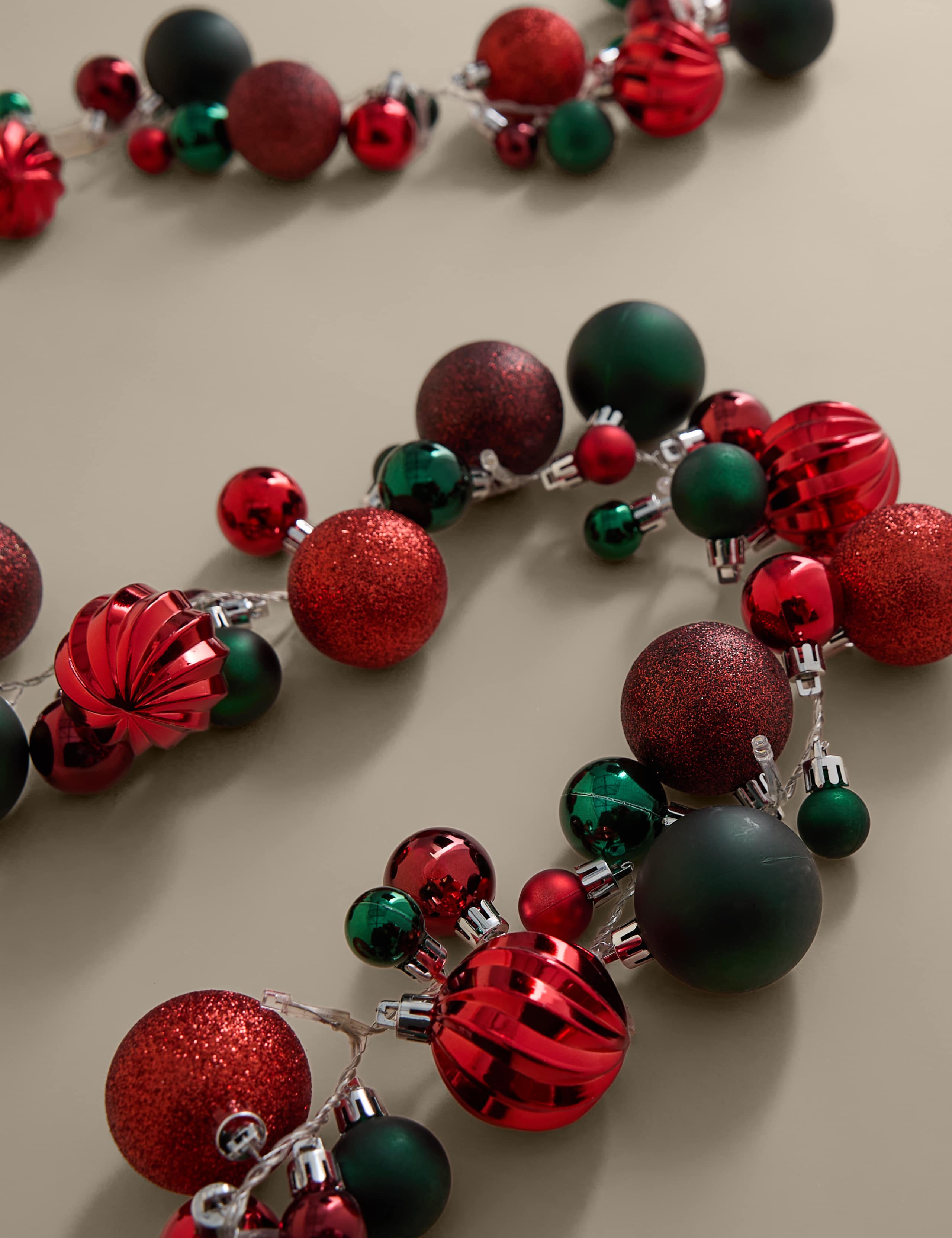 Light Up Silver Bauble Garland 3 of 4