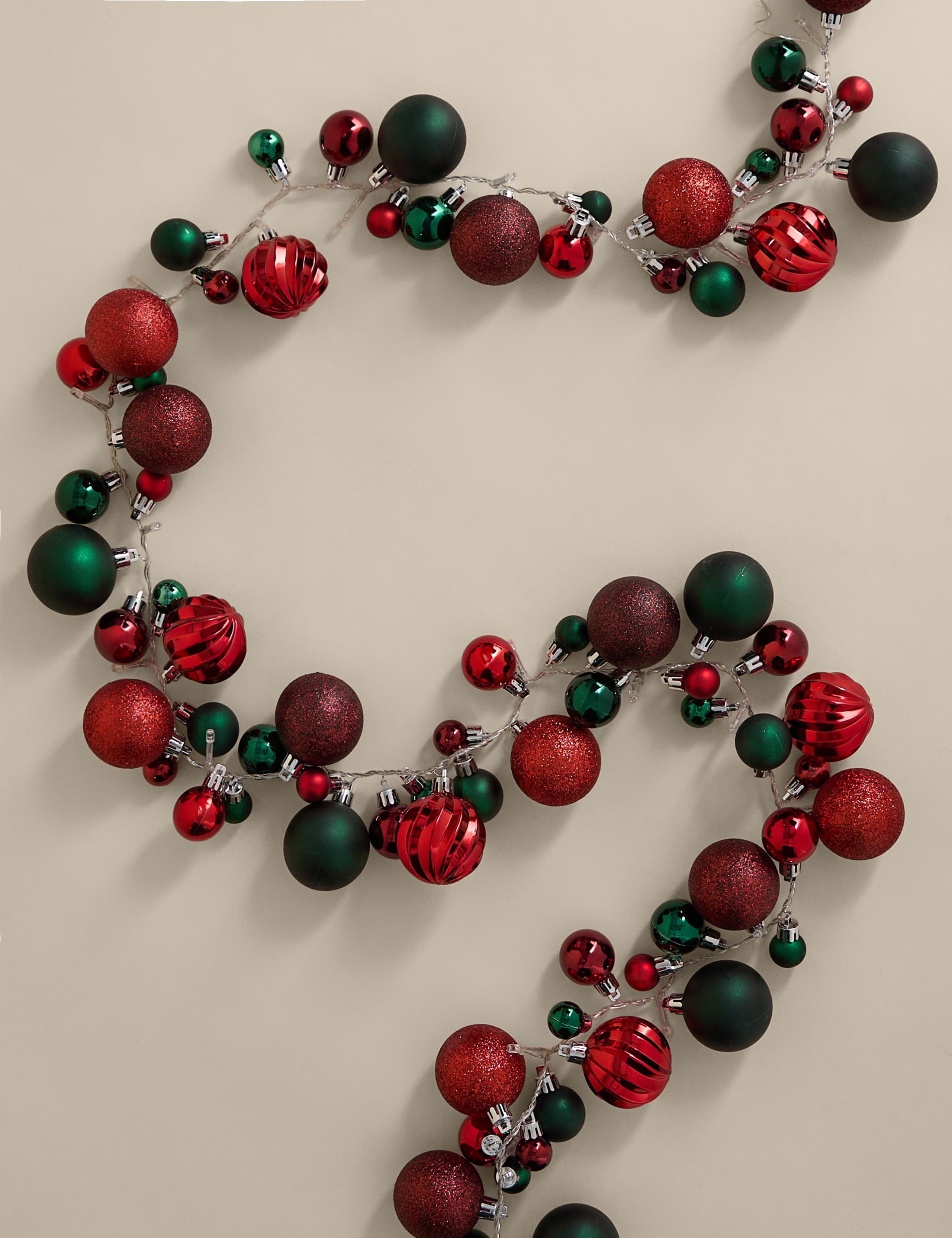 Light Up Silver Bauble Garland 4 of 4