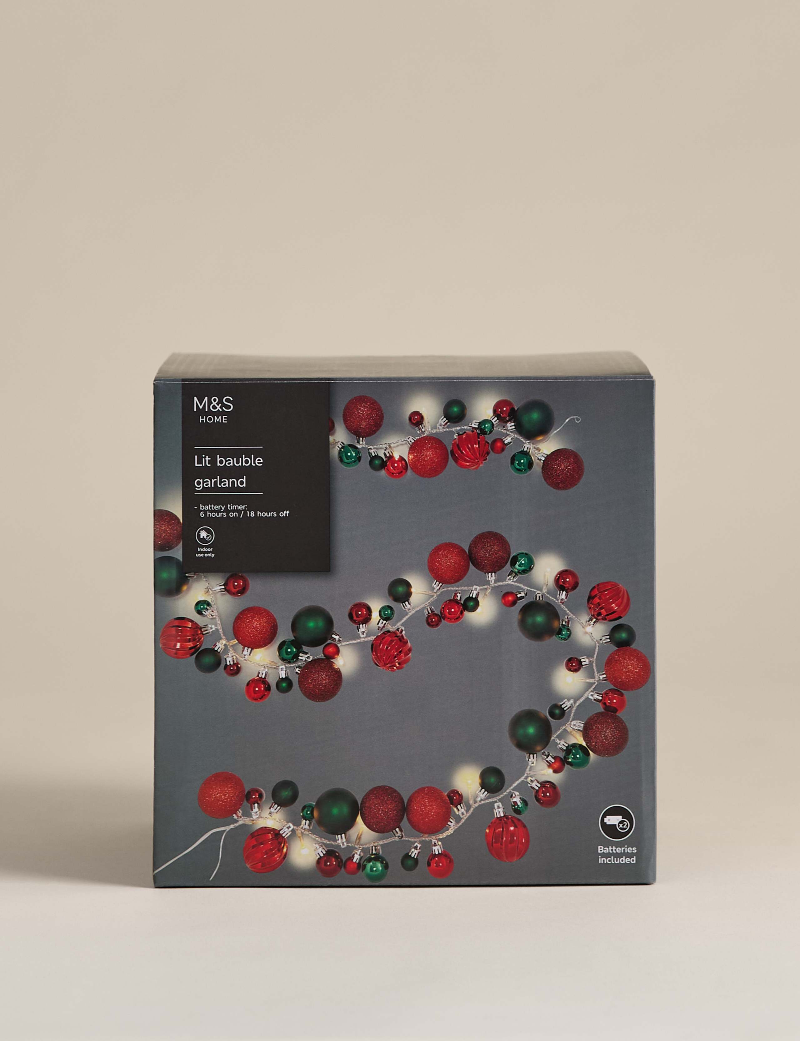 Light Up Silver Bauble Garland 2 of 4