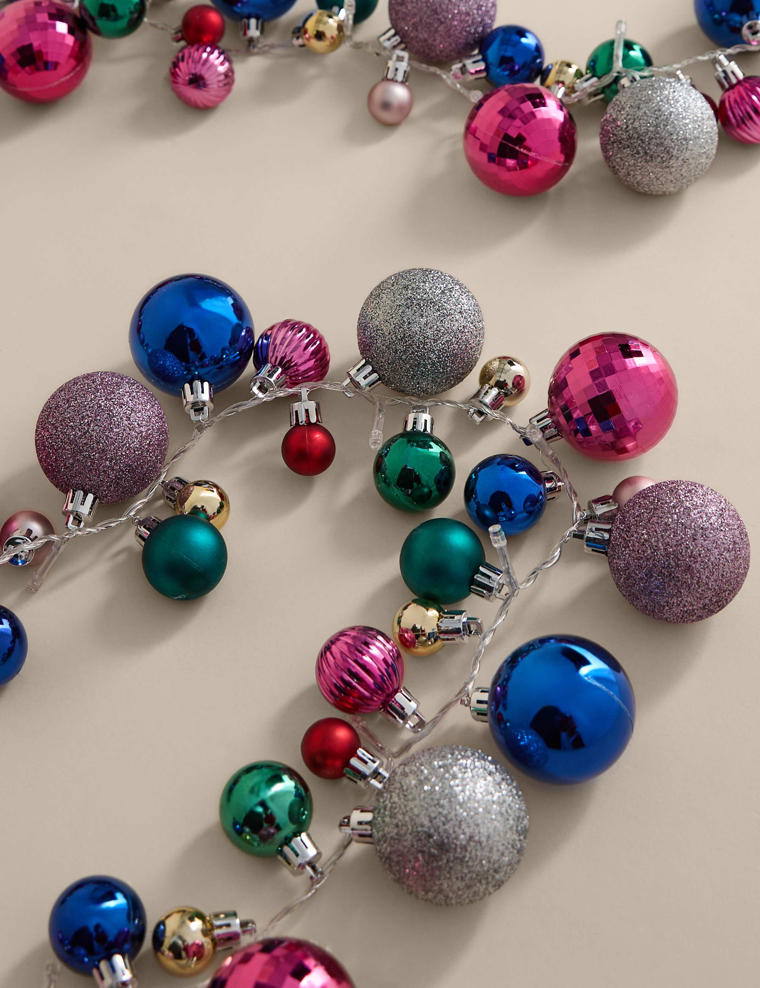 Light Up Silver Bauble Garland 3 of 4