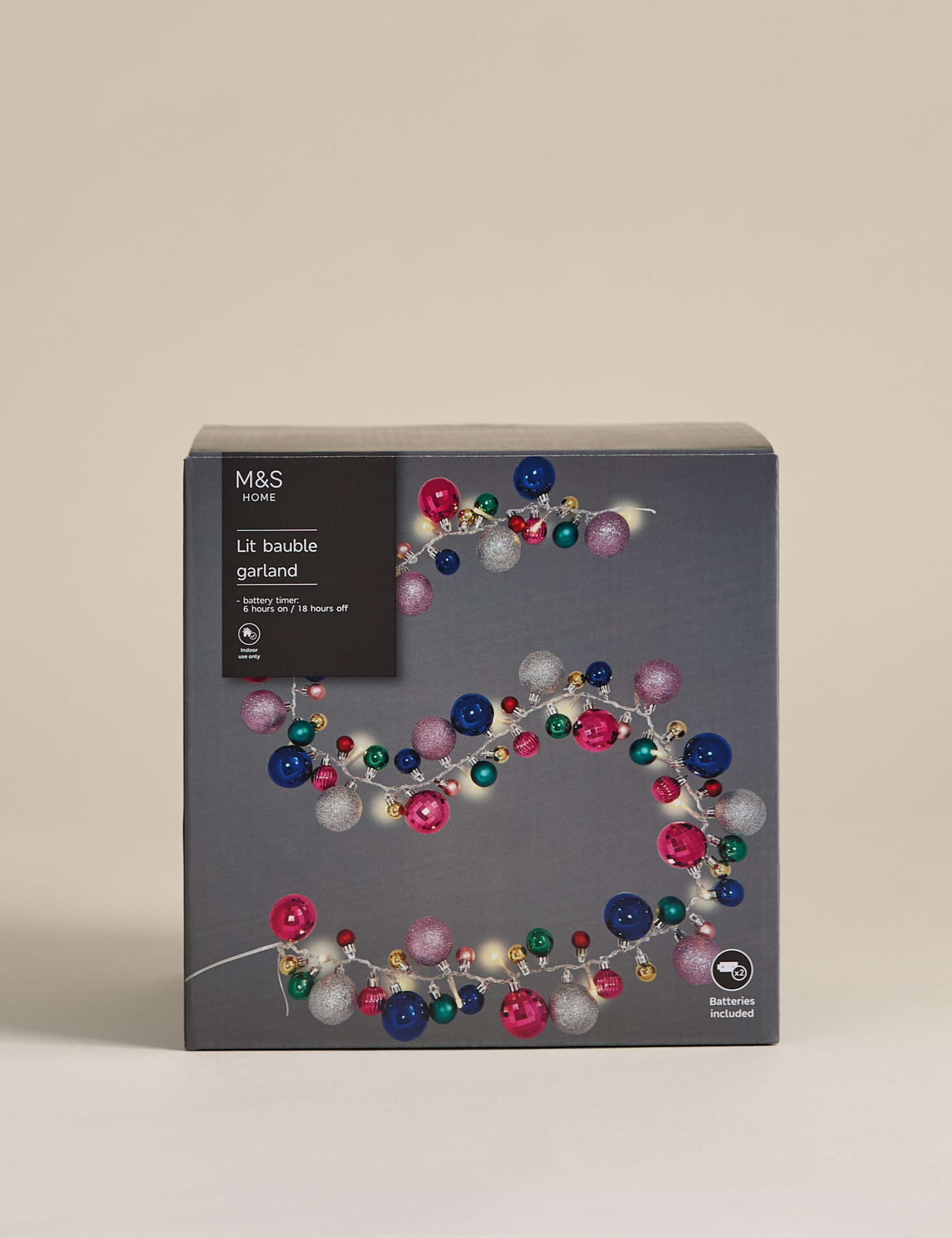 Light Up Silver Bauble Garland 2 of 4