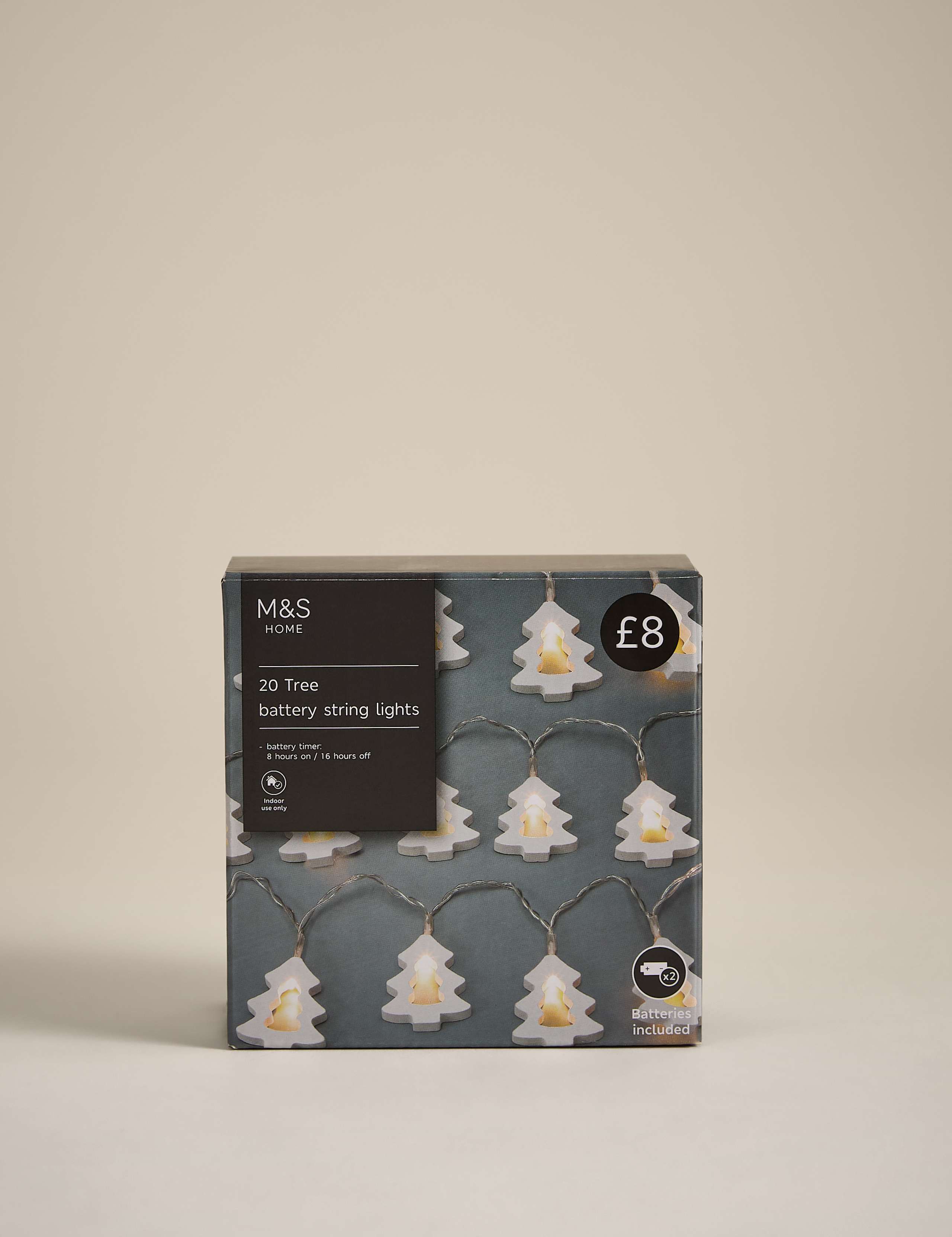 20 LED Wooden Tree Battery String Lights 3 of 3