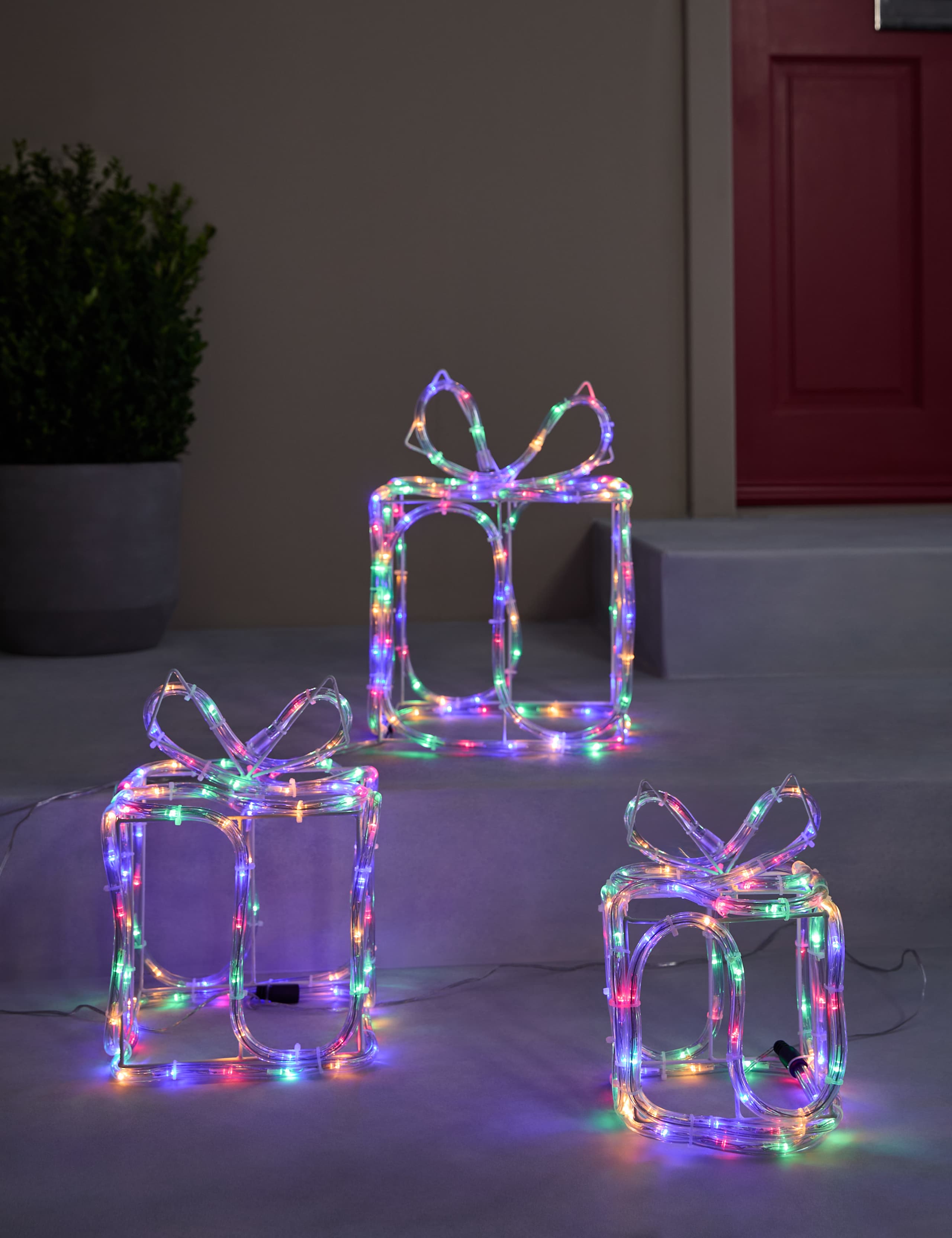 Set of 3 Light Up Christmas Gift Boxes 4 of 4