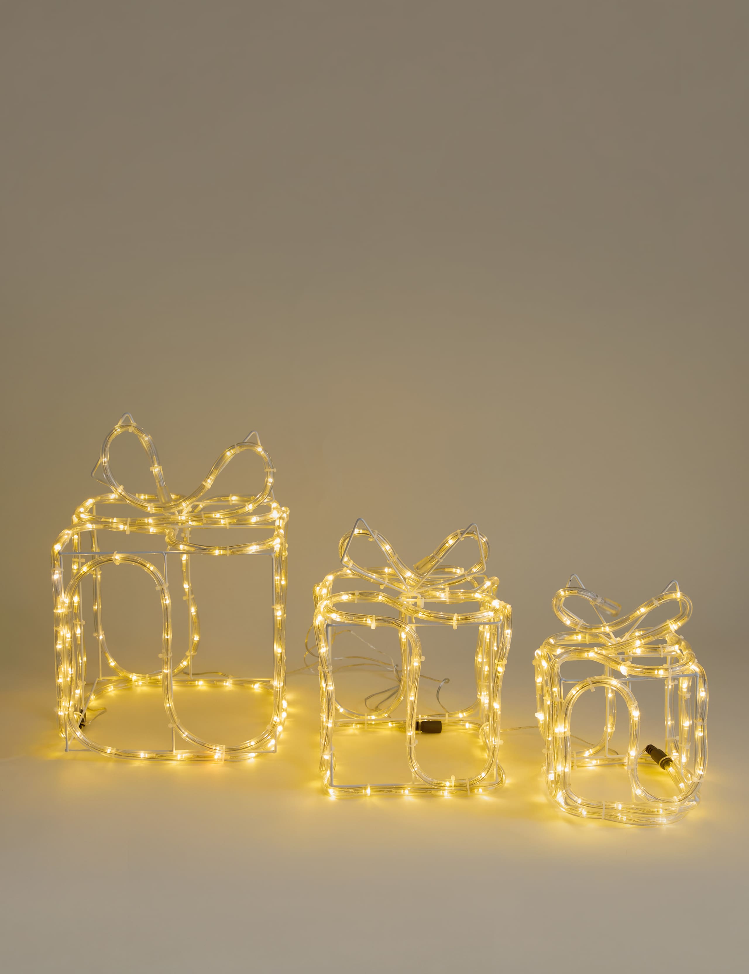 Set of 3 Light Up Christmas Gift Boxes 2 of 4