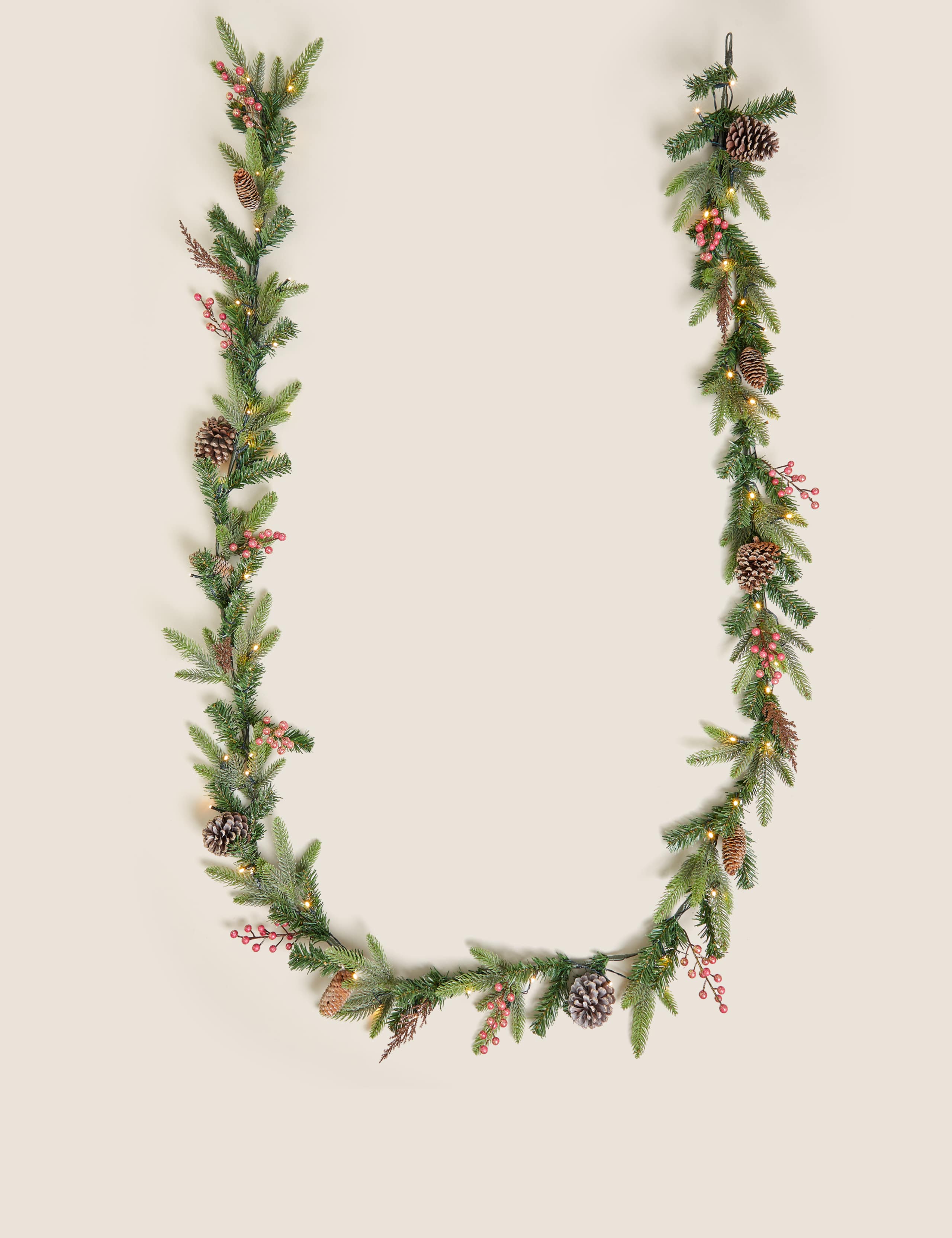 12ft Pre-Lit Pine Cone Garland 4 of 4