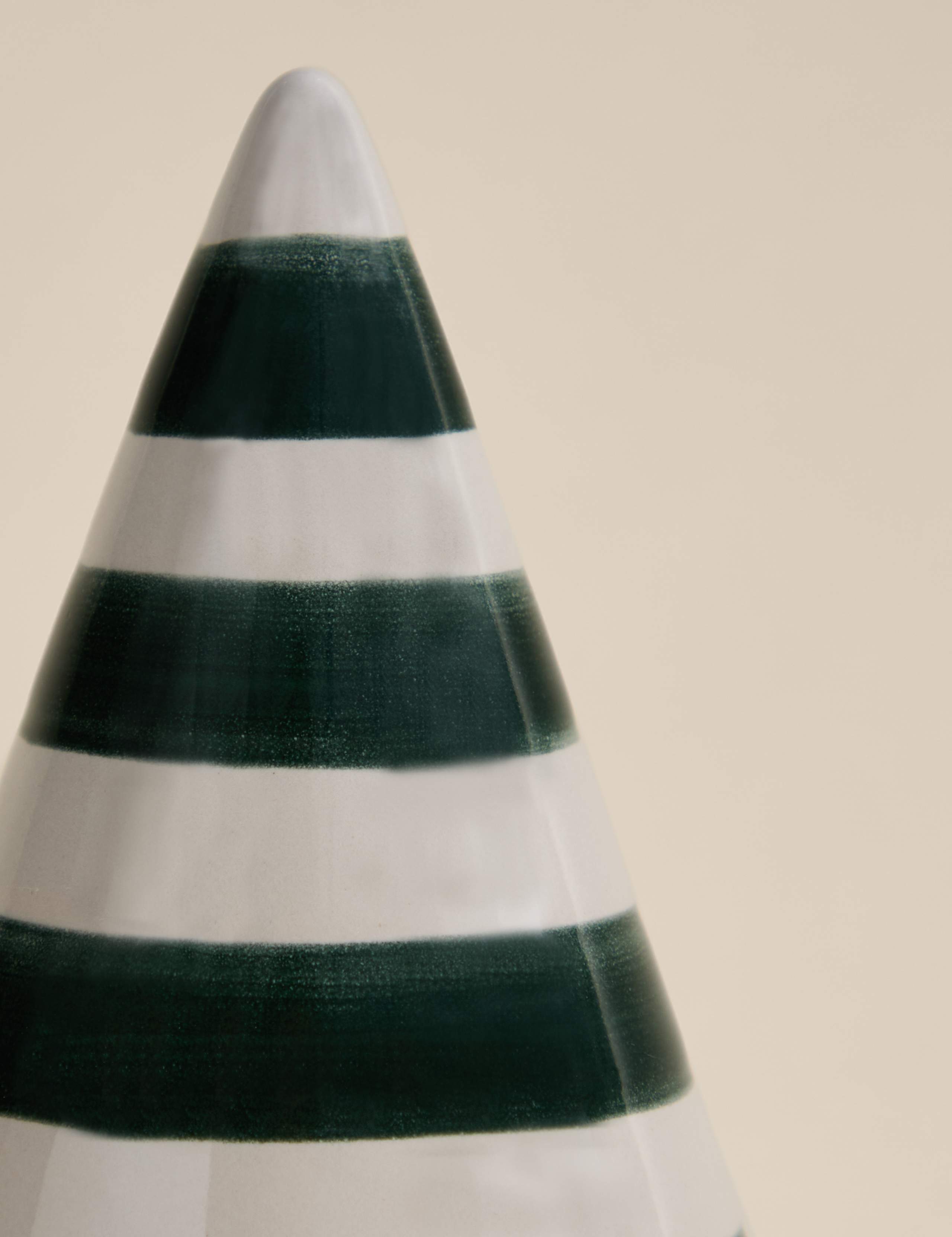 Ceramic Striped Christmas Tree Room Decoration 2 of 3