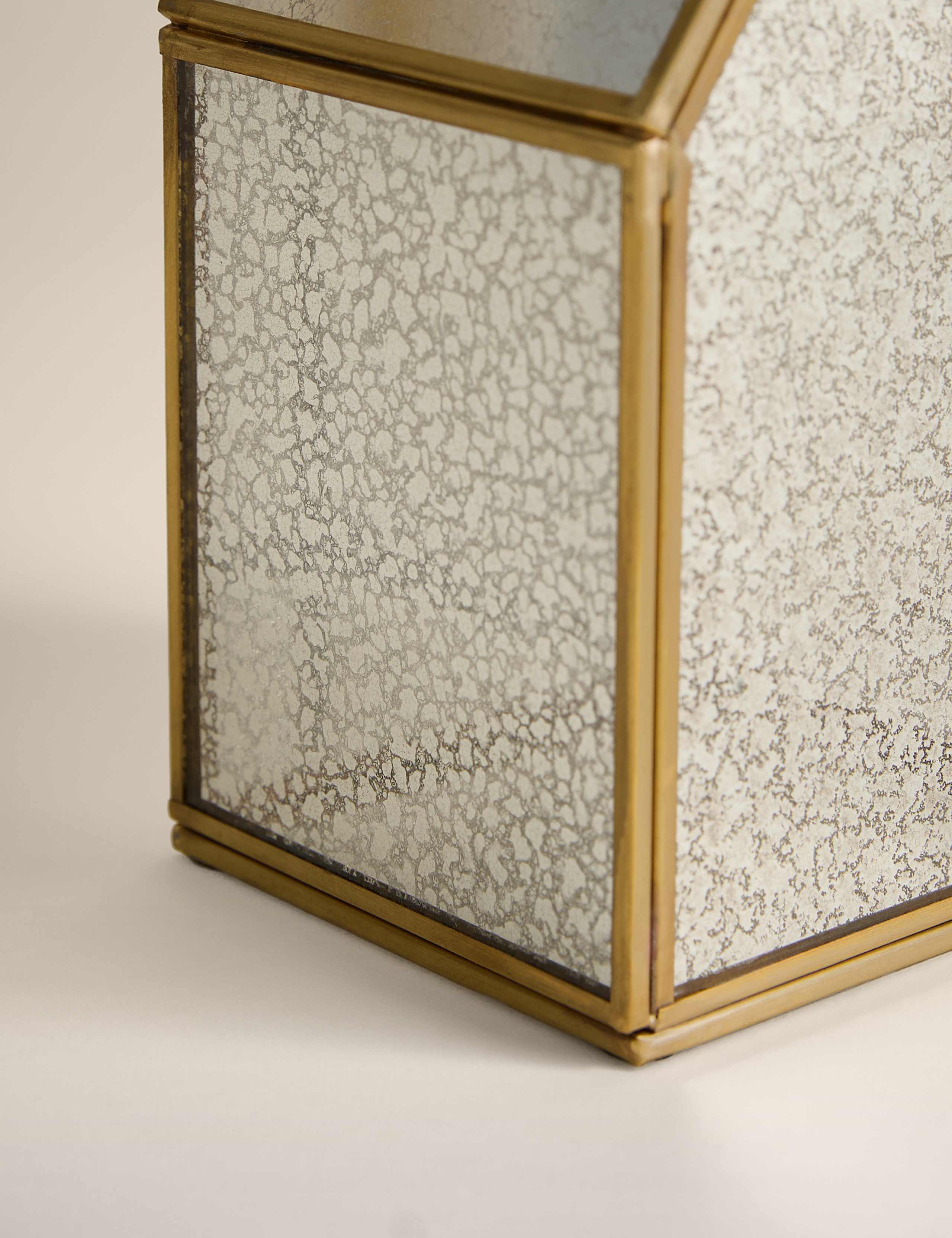 Small Mercury Glass House Decoration 3 of 3