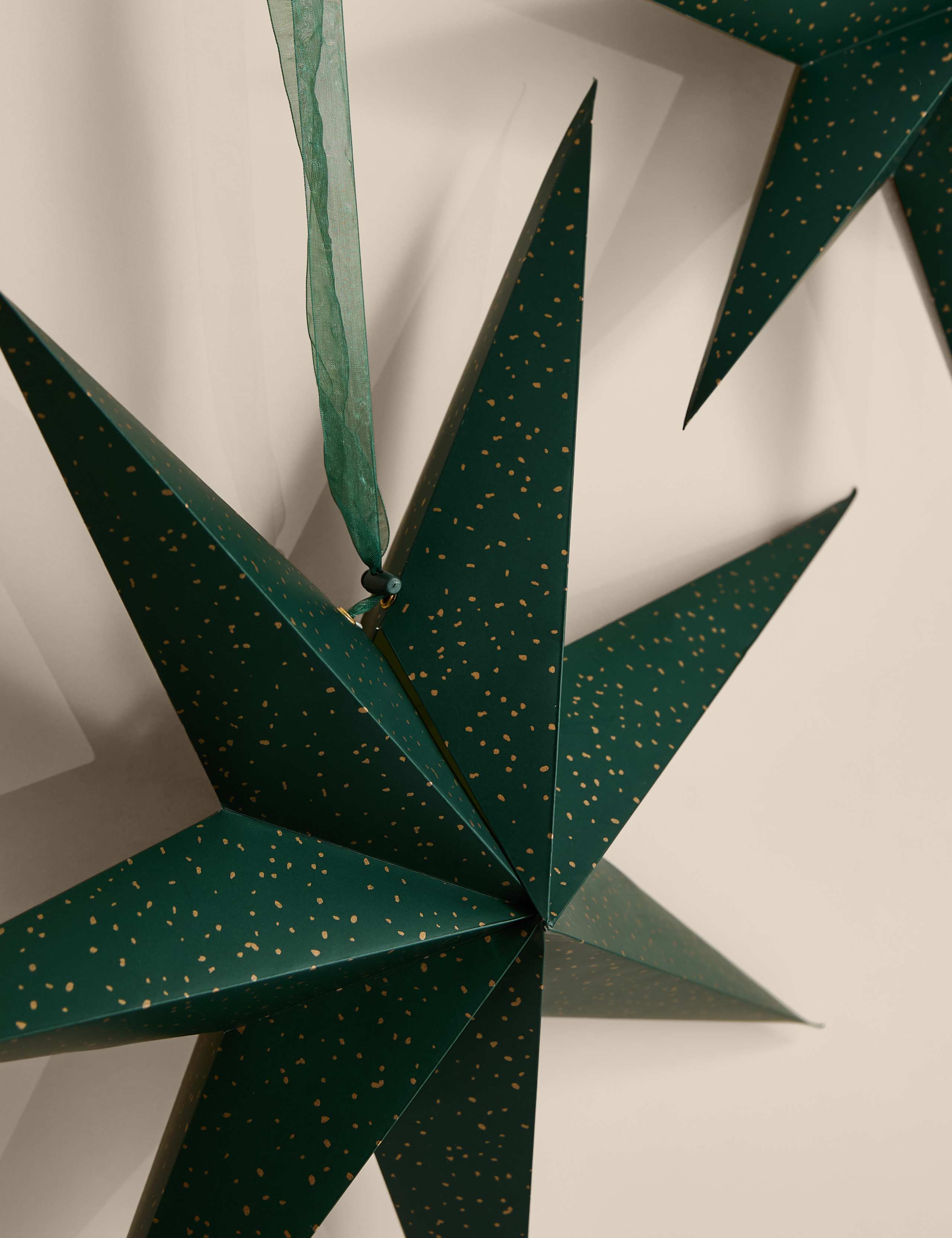 2pk Paper Printed Star Decorations 2 of 3
