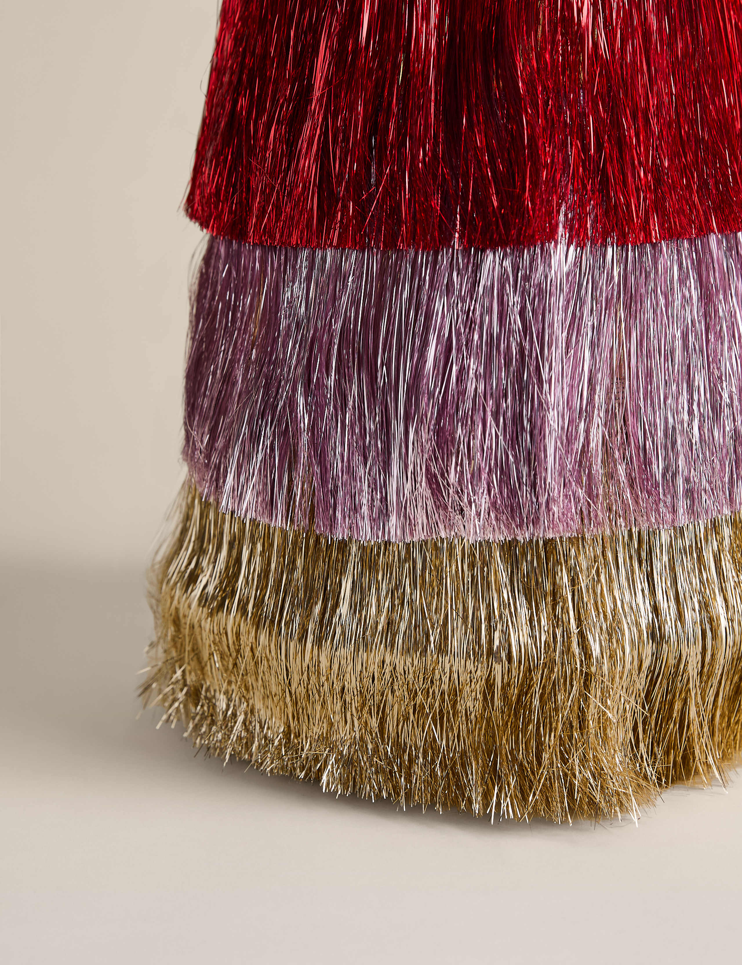 3ft Striped Tinsel Tree Room Decoration 2 of 5