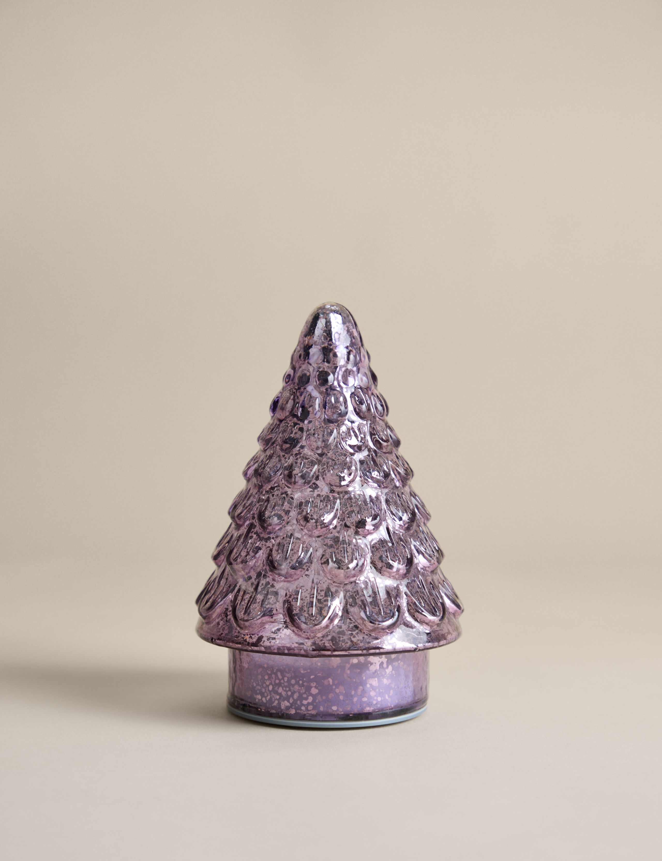 Small Glass Light Up Tree Decoration 2 of 4