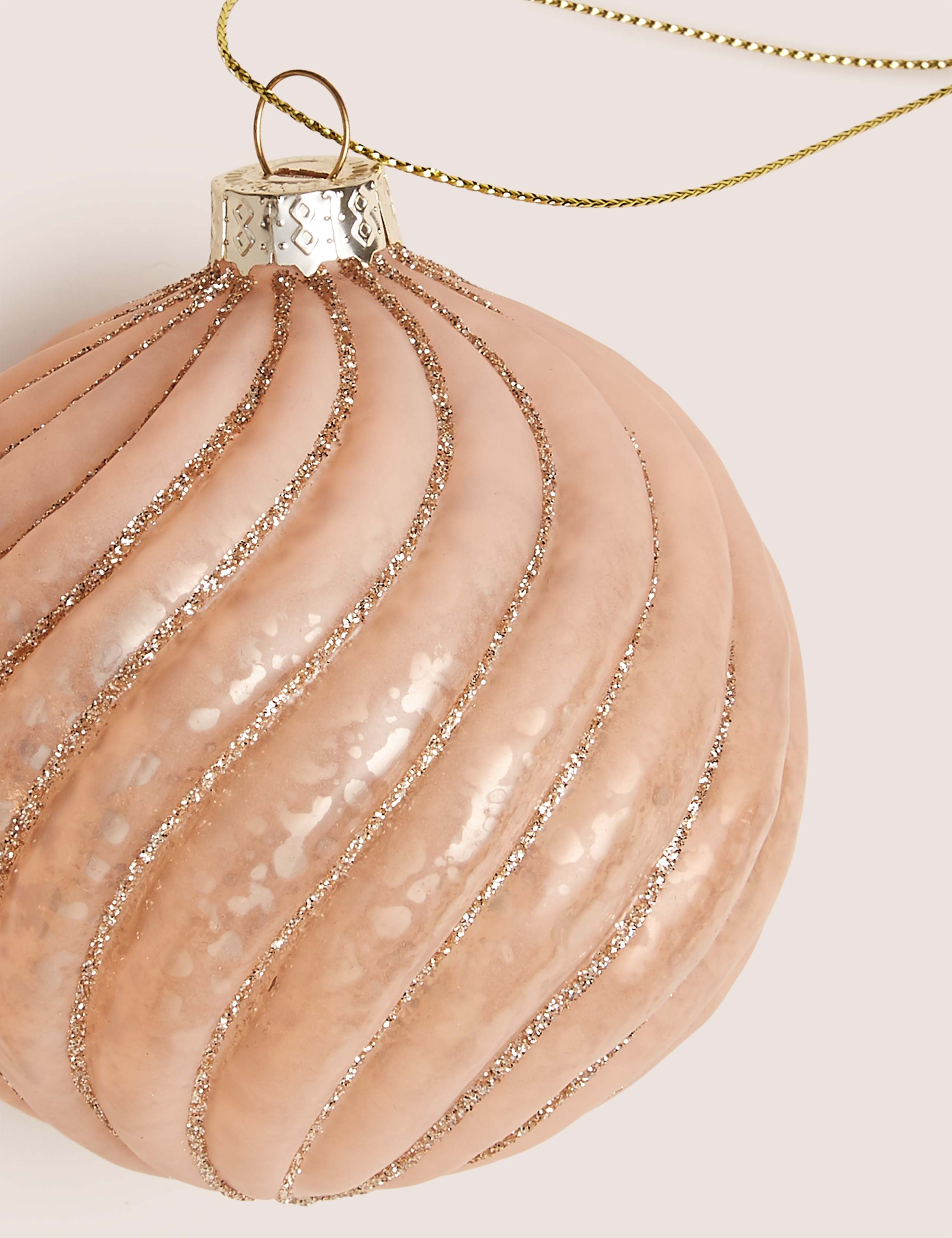 Swirl Glitter Christmas Bauble 2 of 2