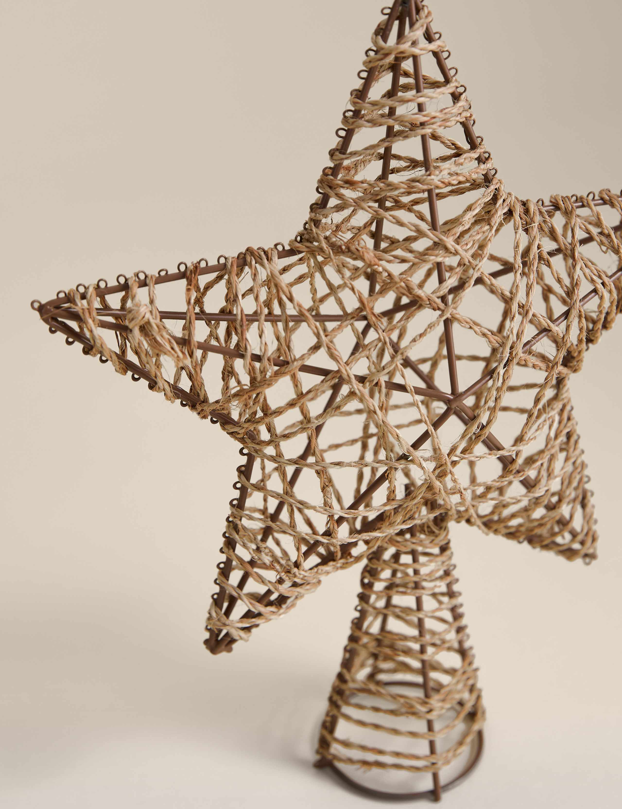 Rattan Star Christmas Tree Topper 2 of 2