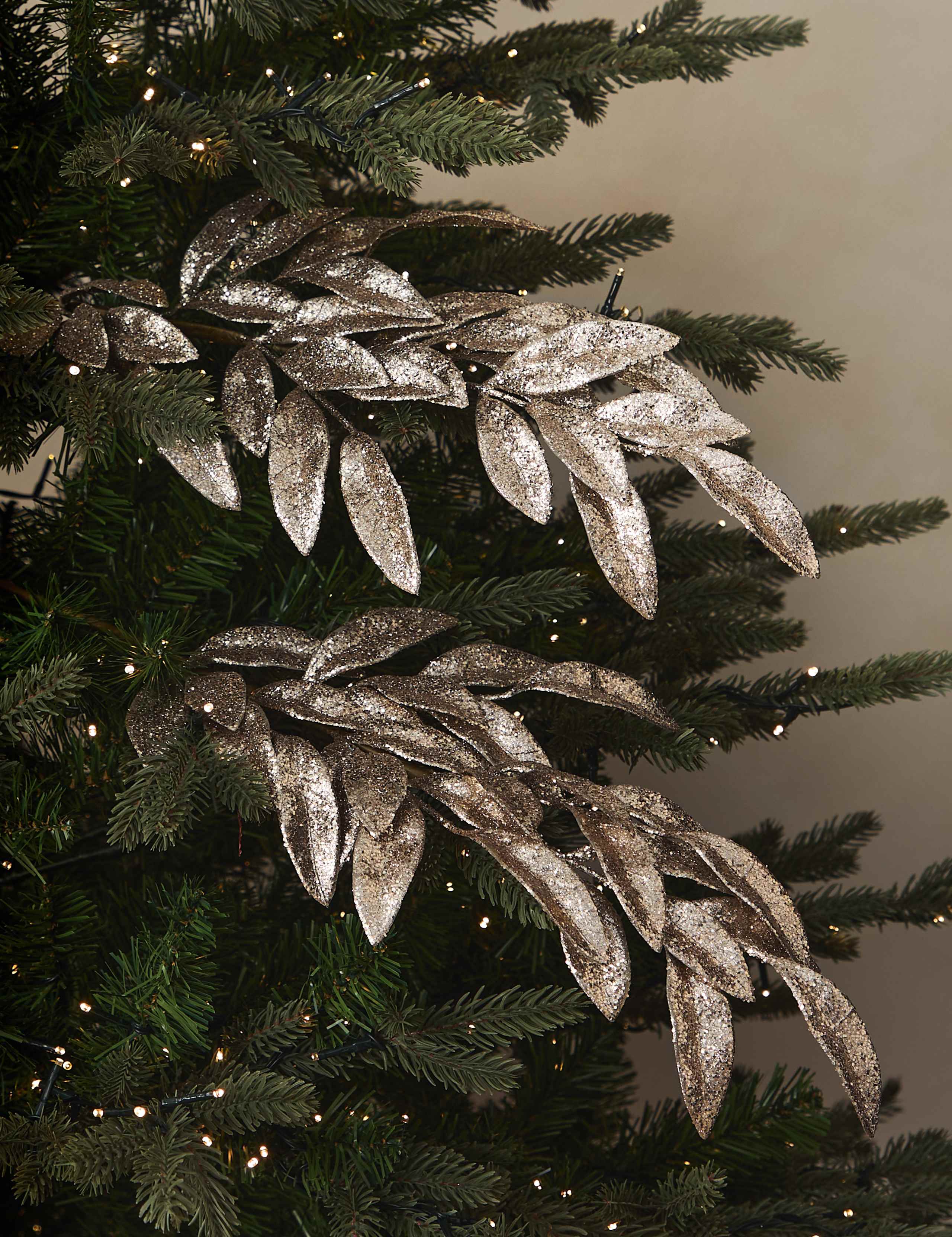 2pk Glitter Tree Picks 1 of 4