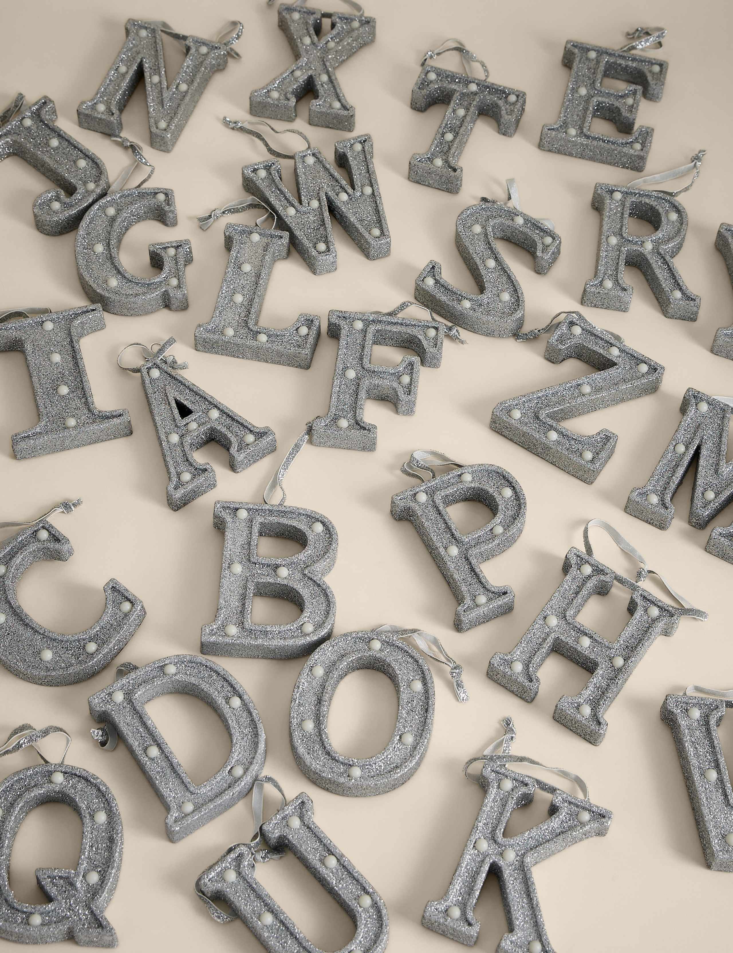 Glitter Light Up Alphabet Hanging Decoration 3 of 4