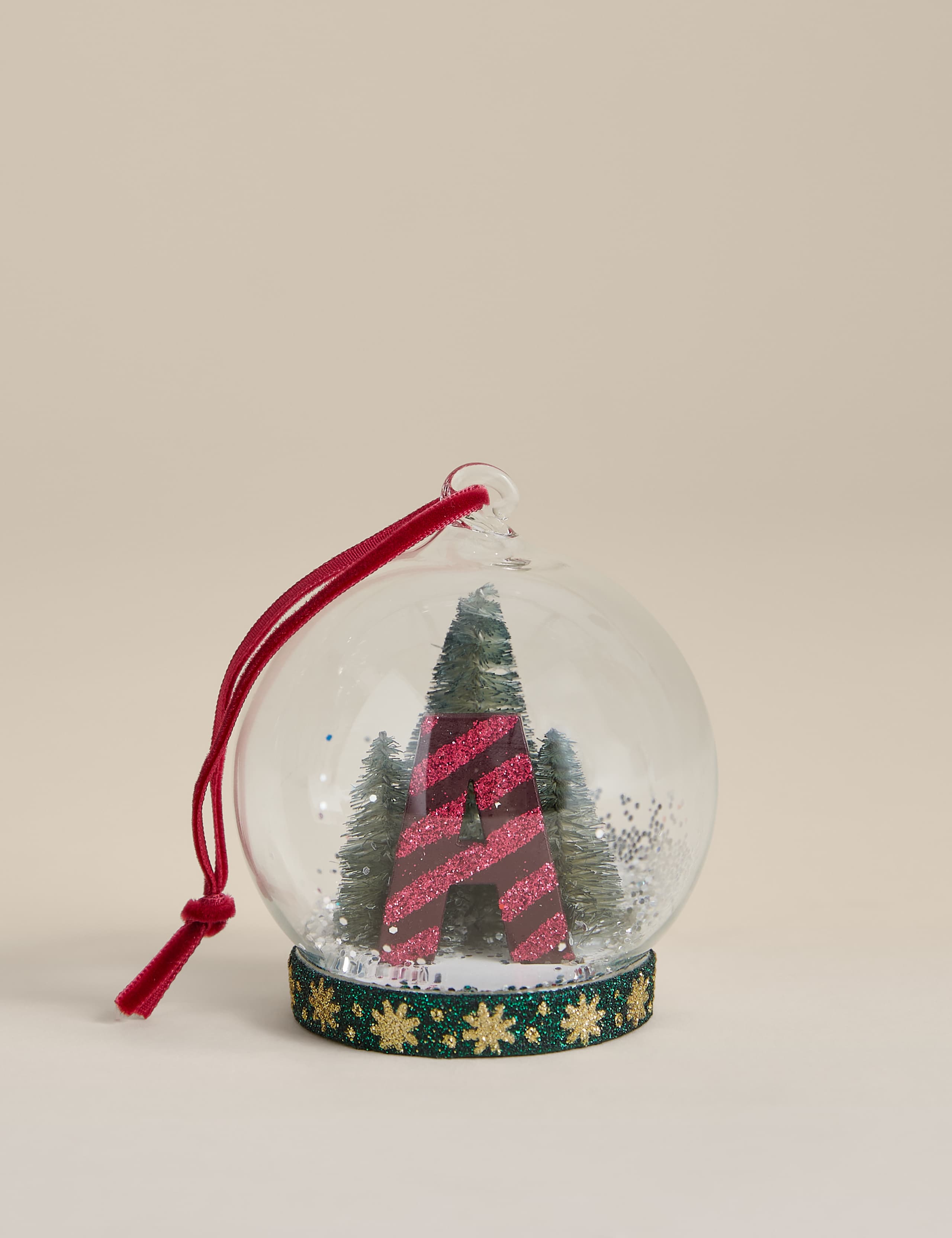 Glass Hanging Alphabet Cloche Decoration 3 of 3