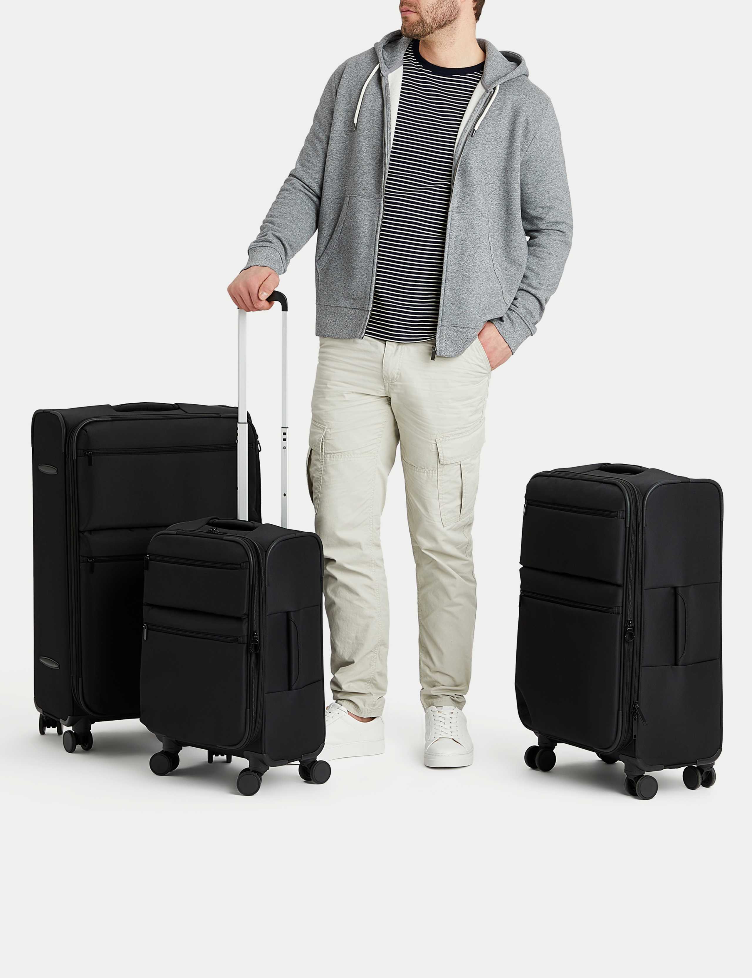 Set of 3 Montreal 4 Wheel Soft Suitcases 6 of 6