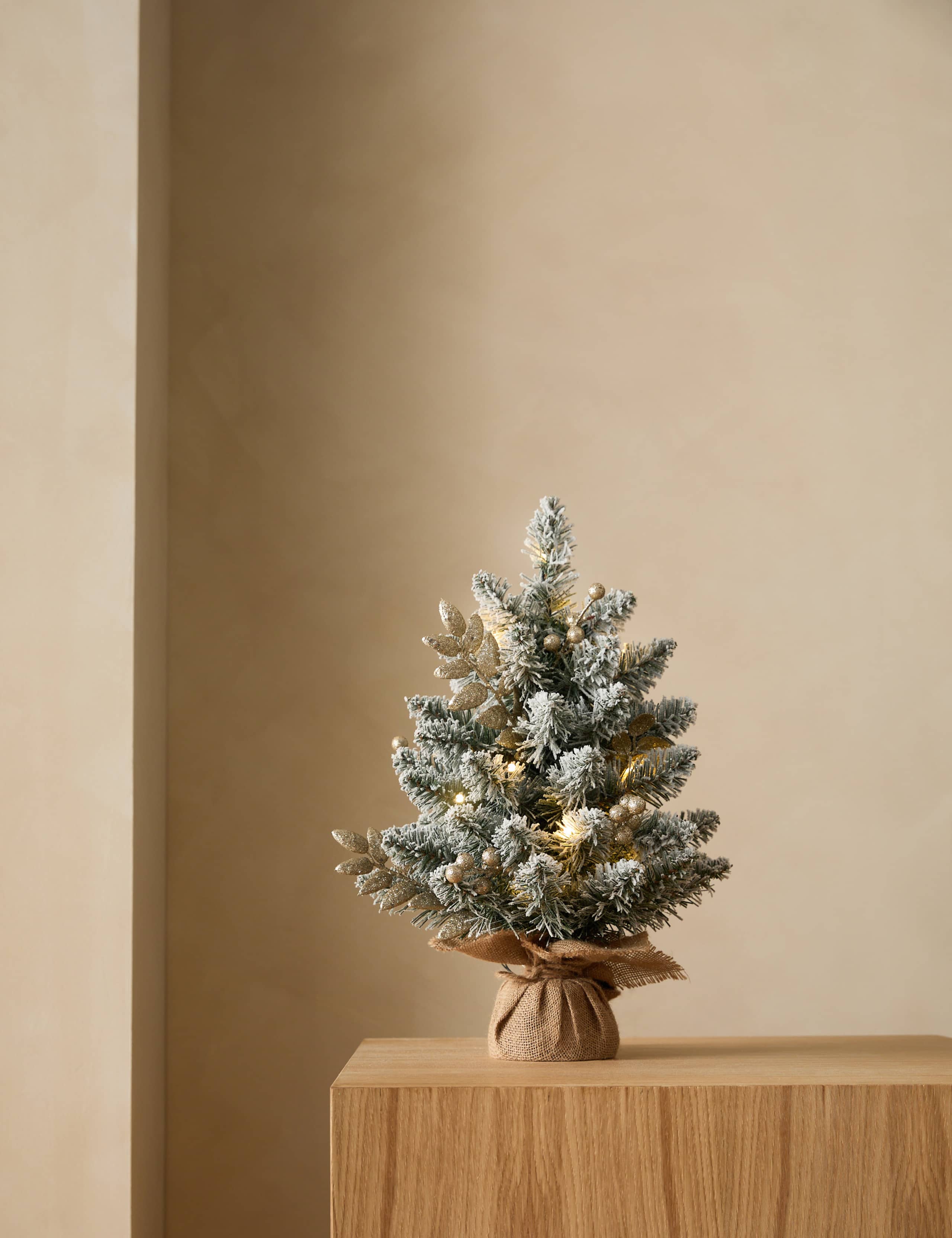 1.5ft Pre-Lit Glam Snowy Christmas Tree 1 of 4