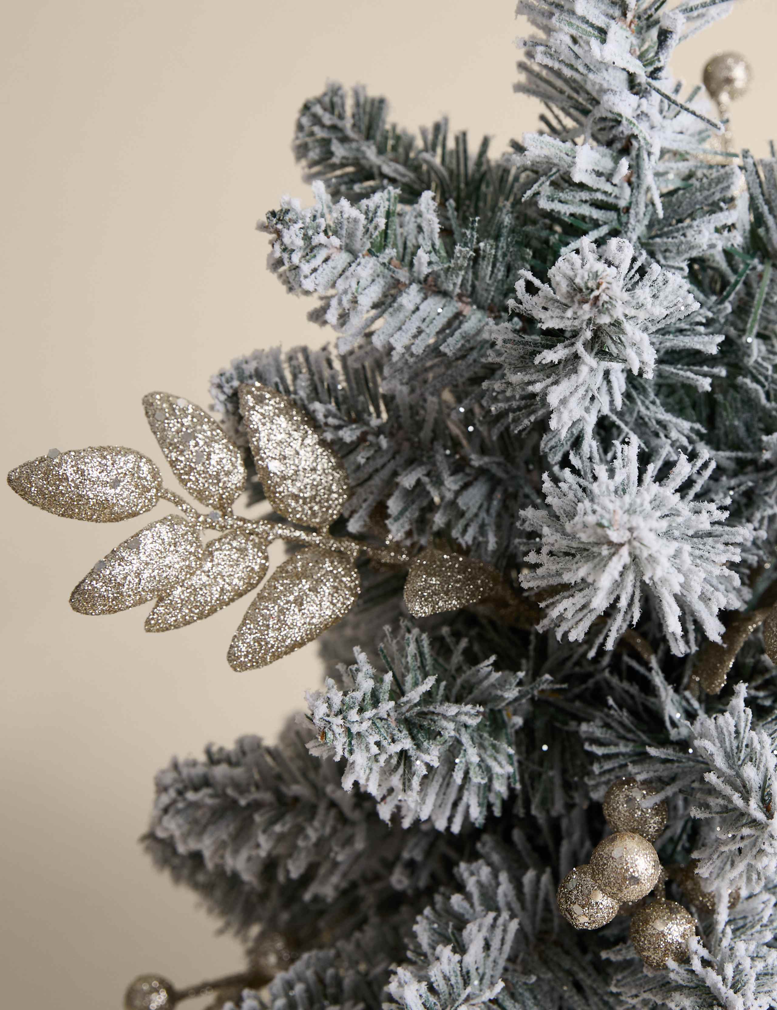 1.5ft Pre-Lit Glam Snowy Christmas Tree 3 of 4