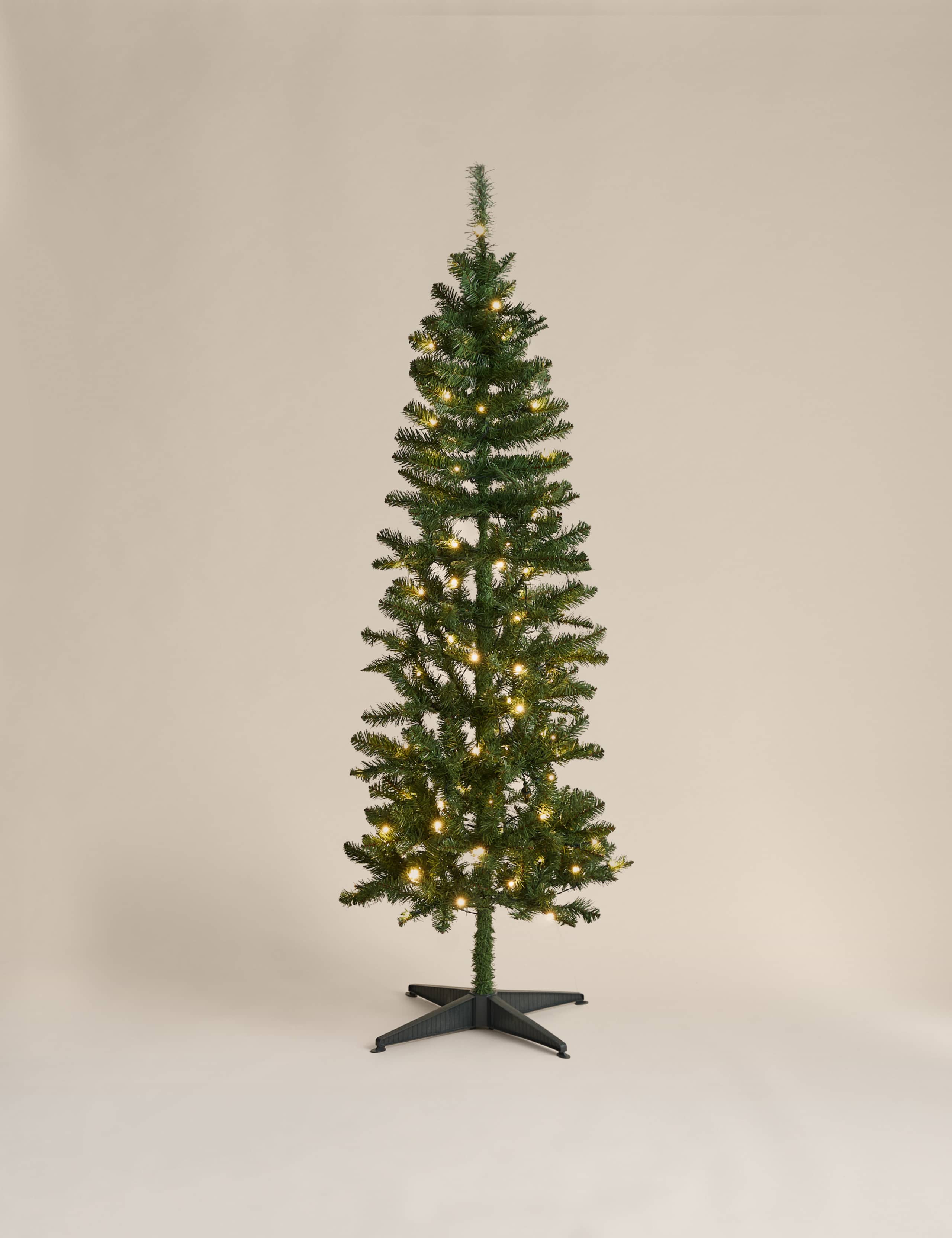 6ft Pre-Lit Slim Spruce Christmas Tree 2 of 5