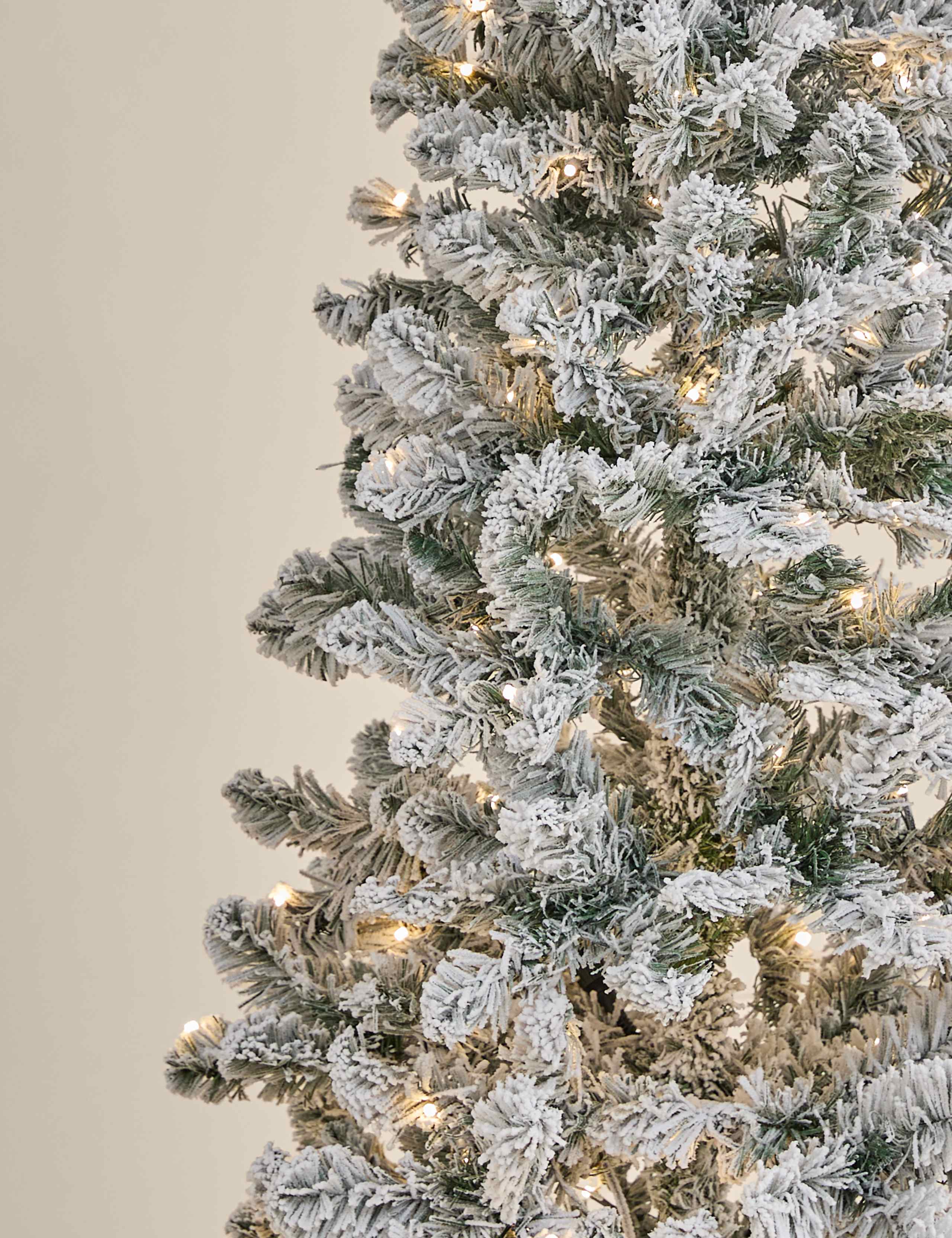 6ft Pre-Lit Slim Snowy Christmas Tree 4 of 5
