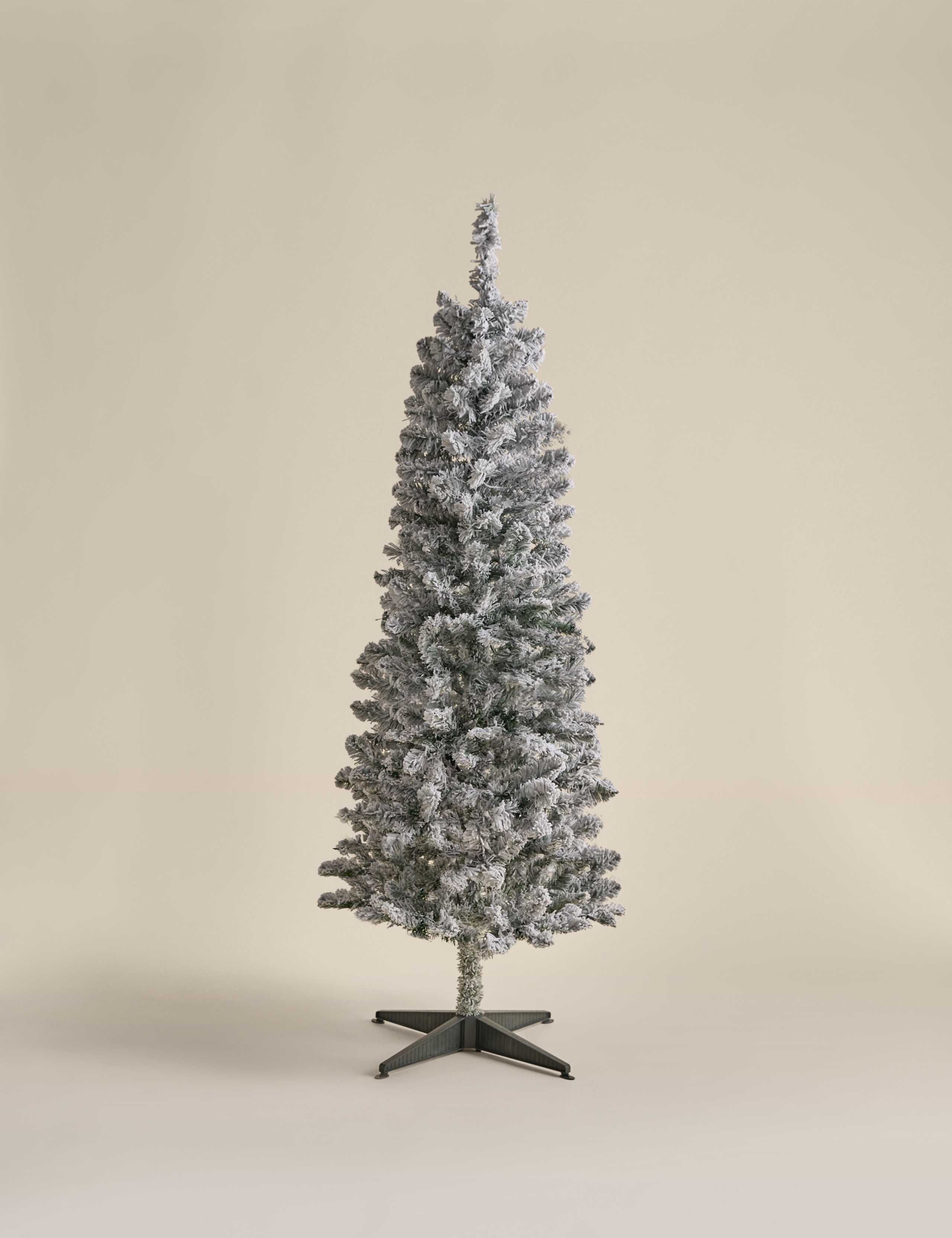 6ft Pre-Lit Slim Snowy Christmas Tree 5 of 5