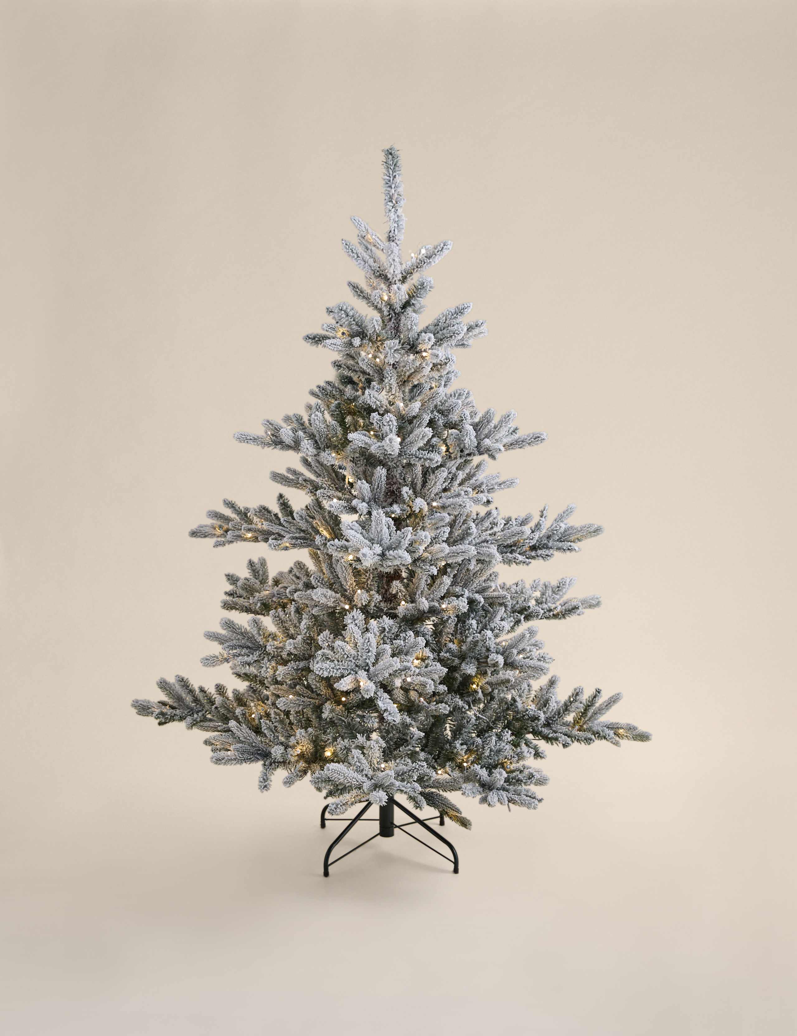 6ft Pre-Lit Snowy Noble Christmas Tree 2 of 5