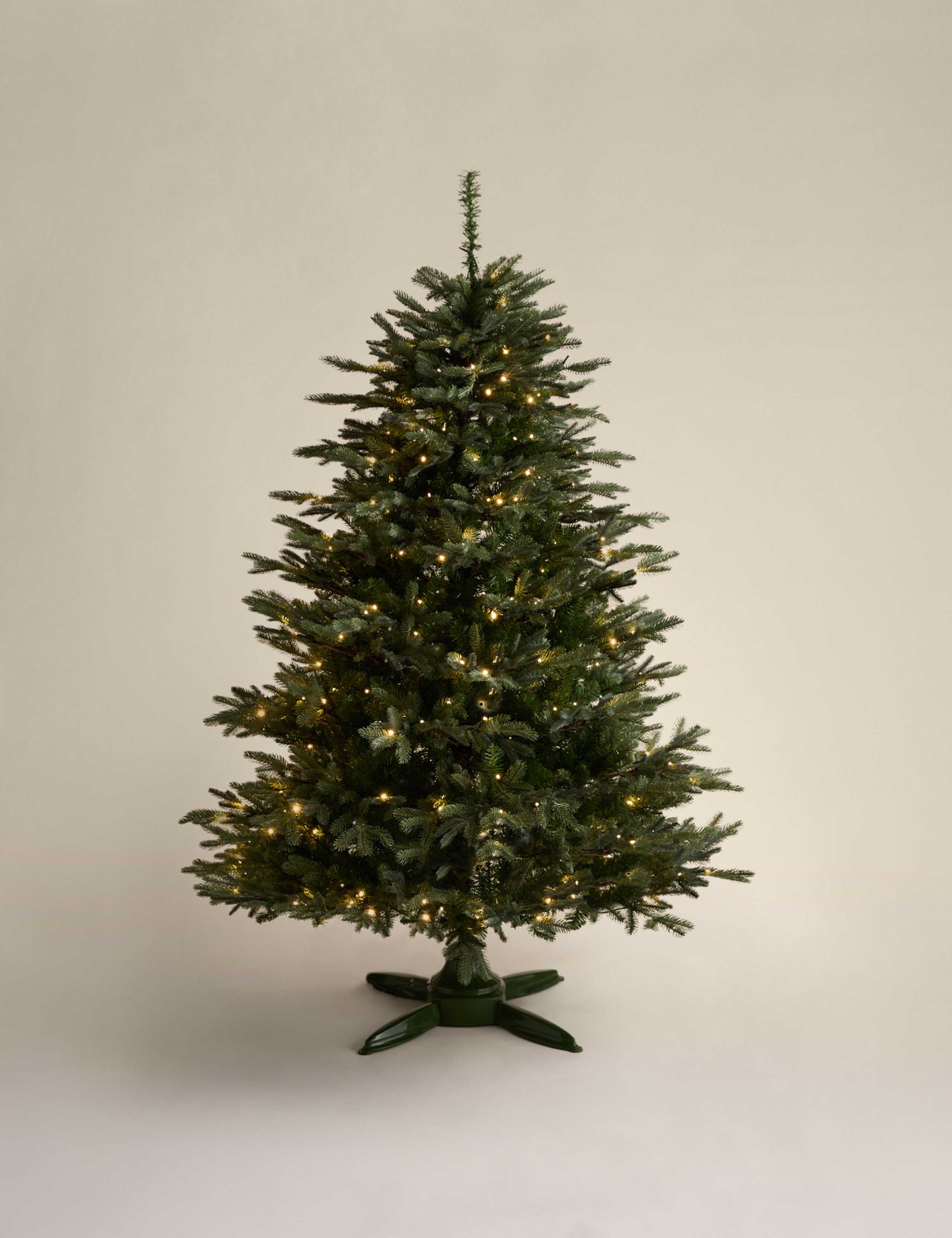 6ft Pre-Lit Grand Fir Rotating Christmas Tree 2 of 5