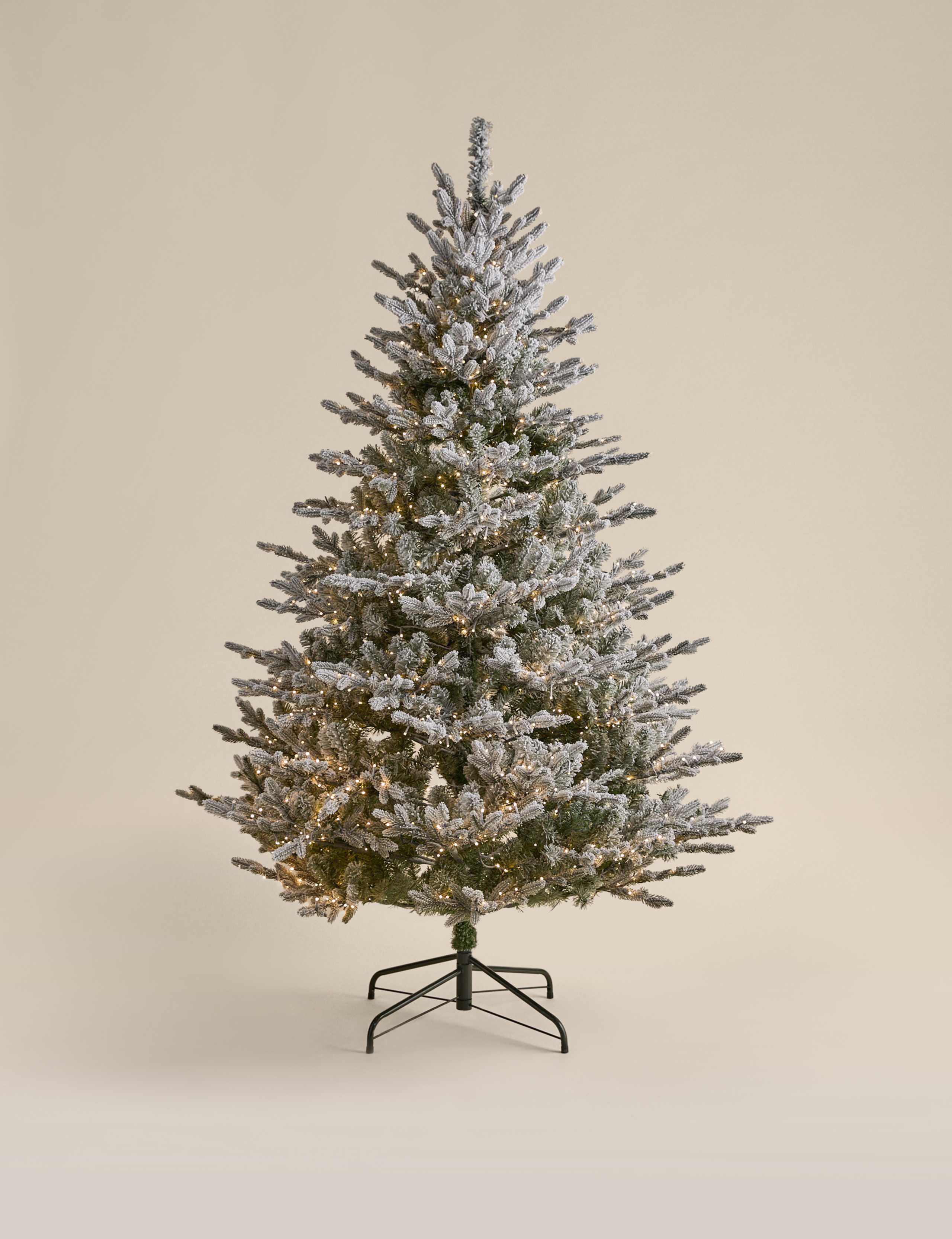 7ft Pre-lit Snowy Grand Fir Christmas Tree 2 of 5