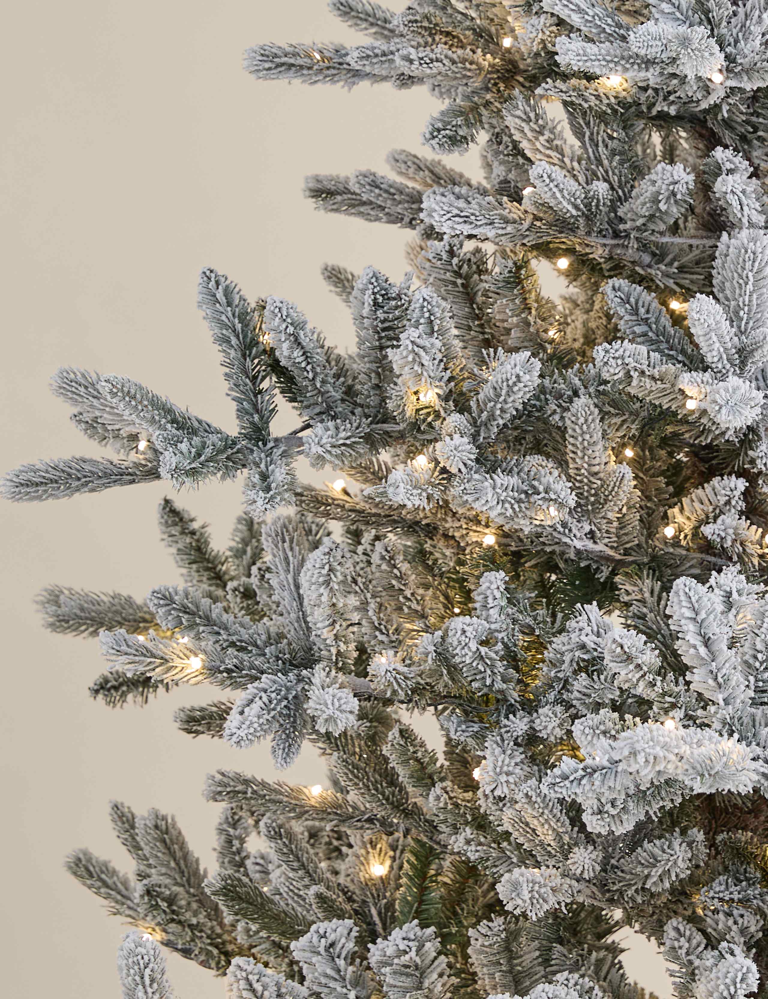7ft Pre-lit Snowy Noble Christmas Tree 4 of 5