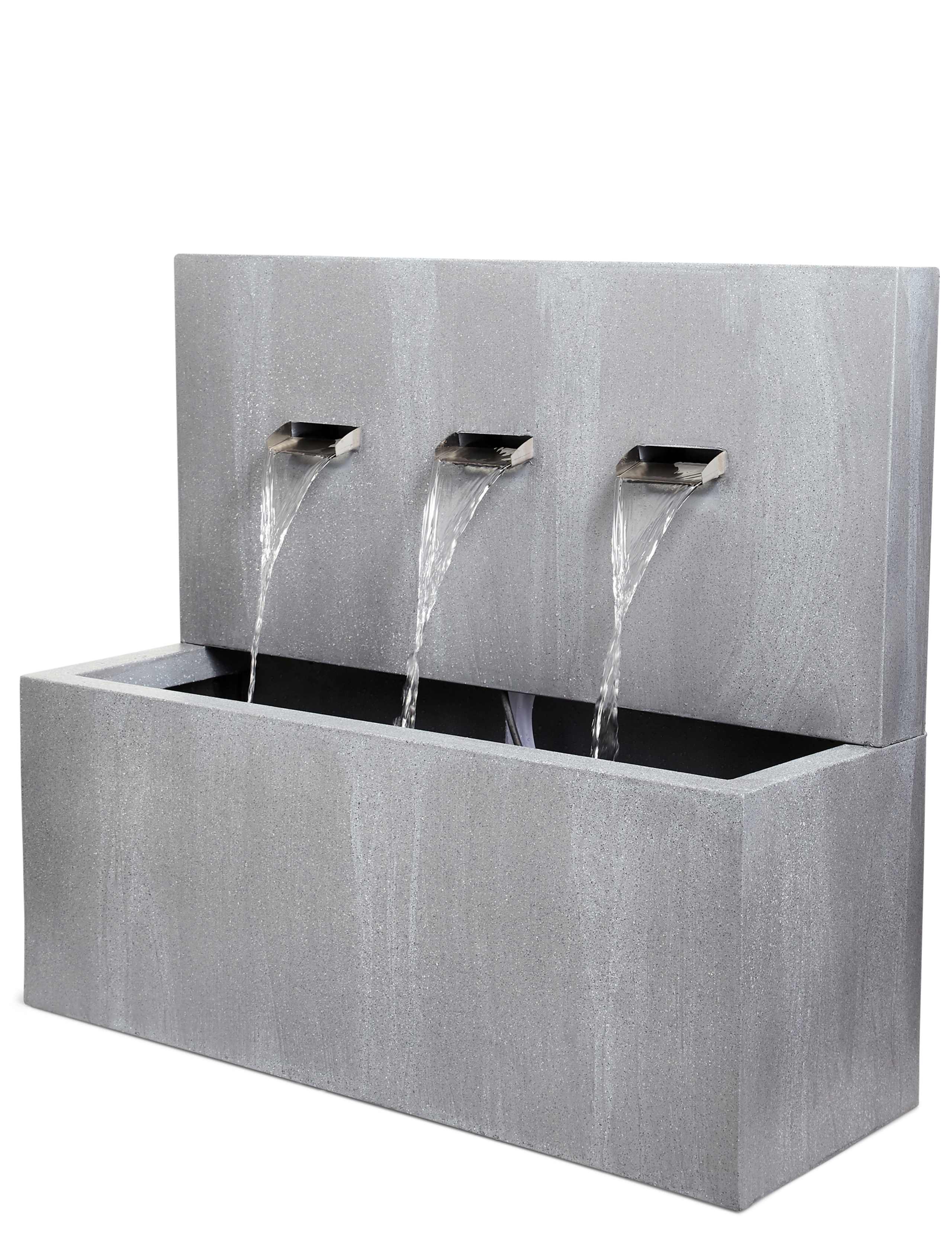 Weathered Triple Spout Lit Water Feature 2 of 6