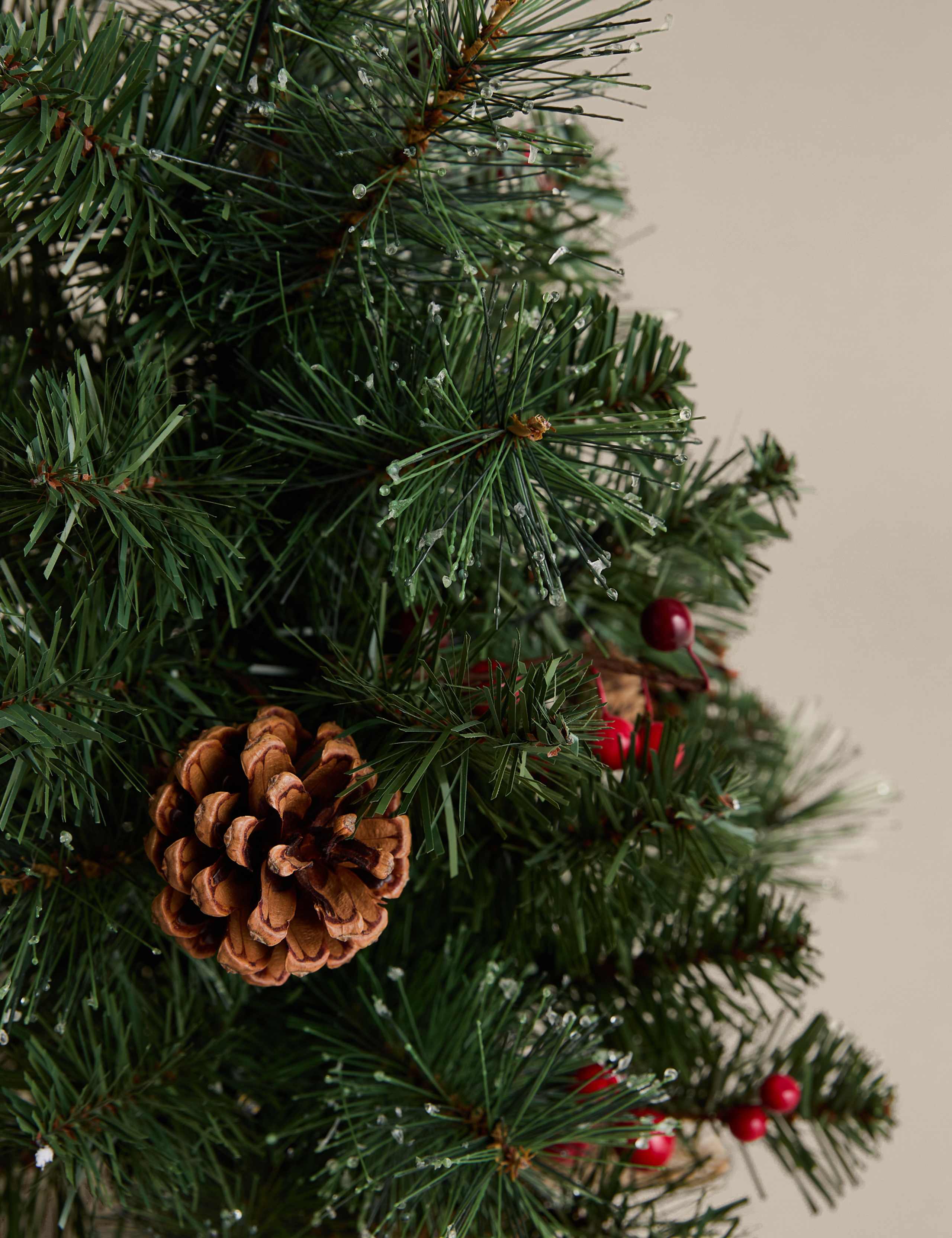 1.5ft Pre-Lit Pine & Berries Christmas Tree 3 of 4