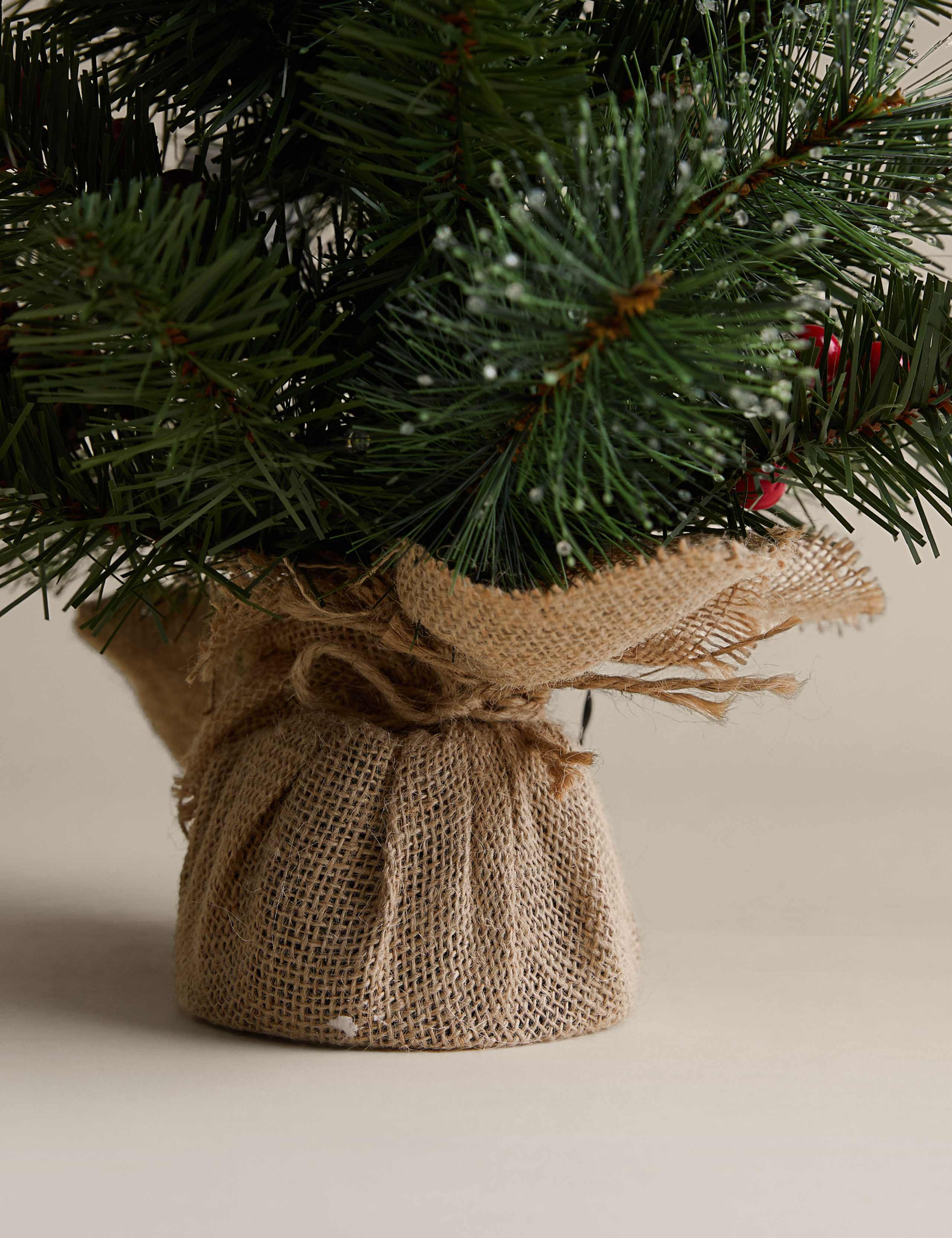 1.5ft Pre-Lit Pine & Berries Christmas Tree 4 of 4