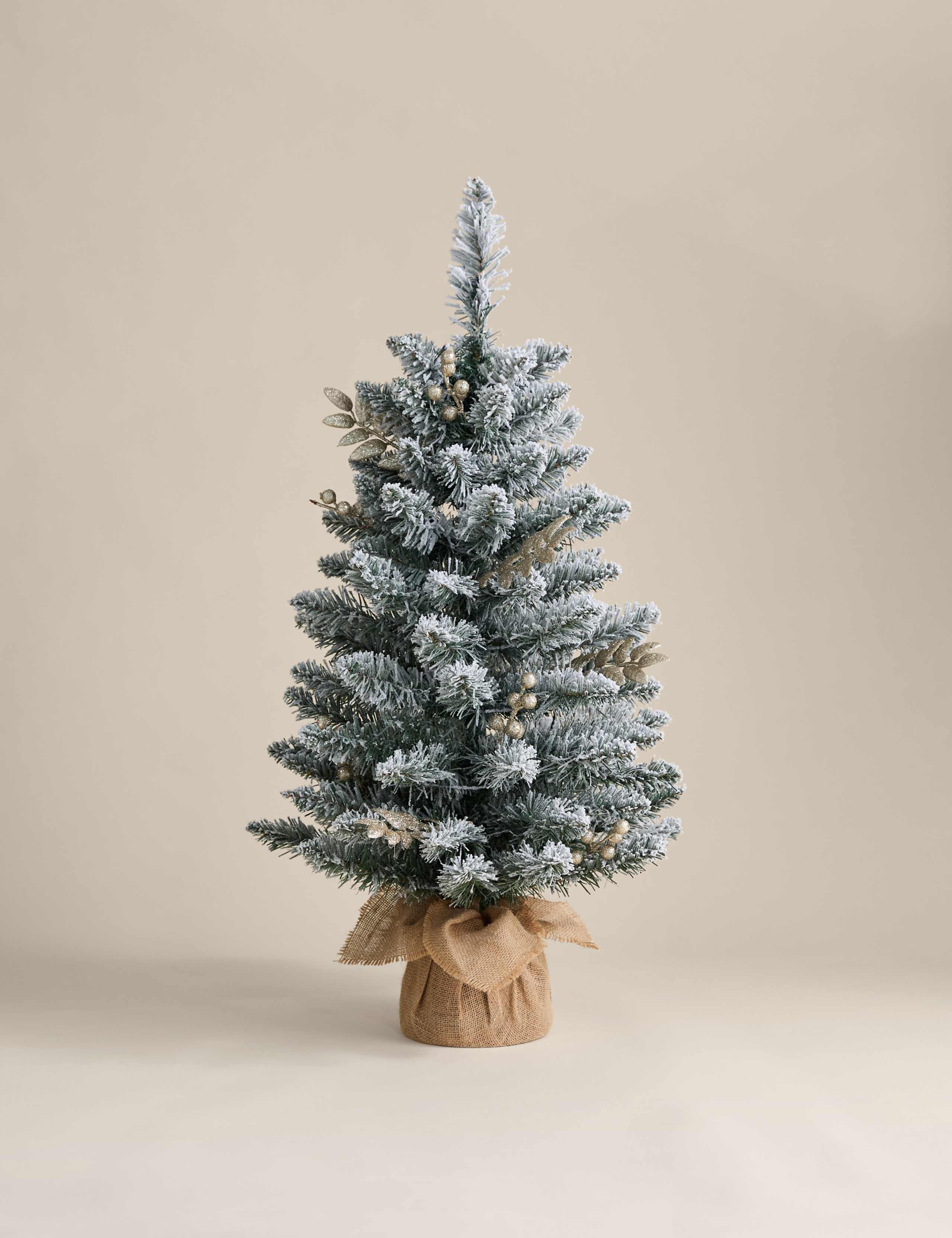 3ft Pre-Lit Snowy Glamour Christmas Tree 2 of 4