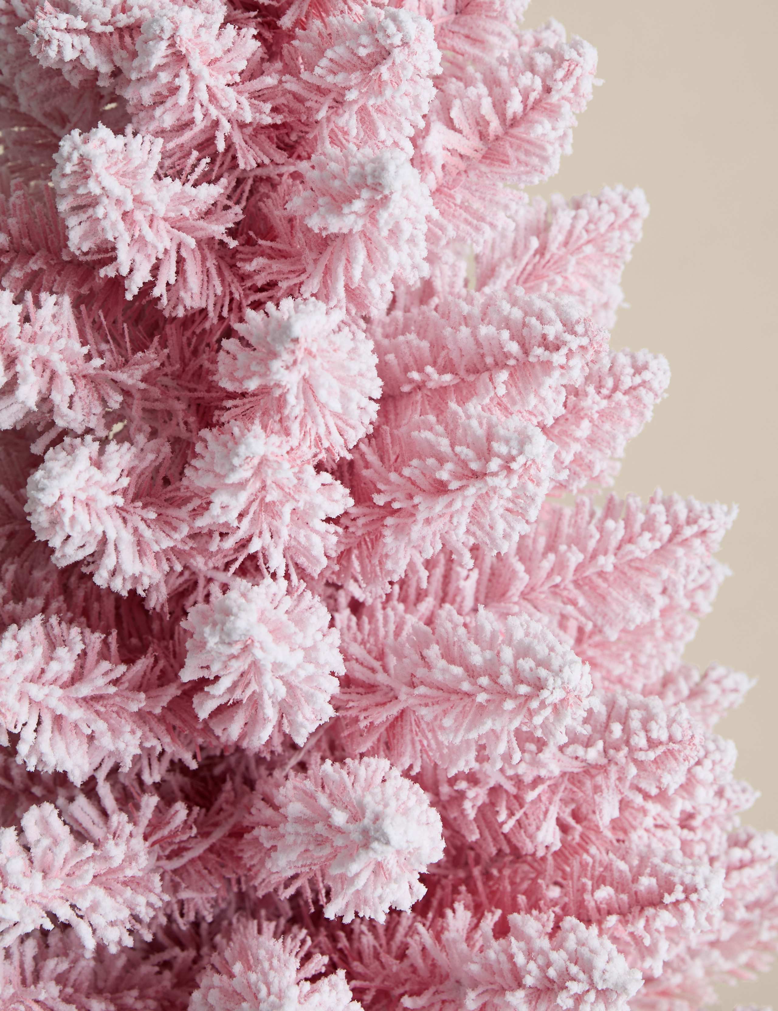 3ft Pre-Lit Pink Snowy Christmas Tree 4 of 4