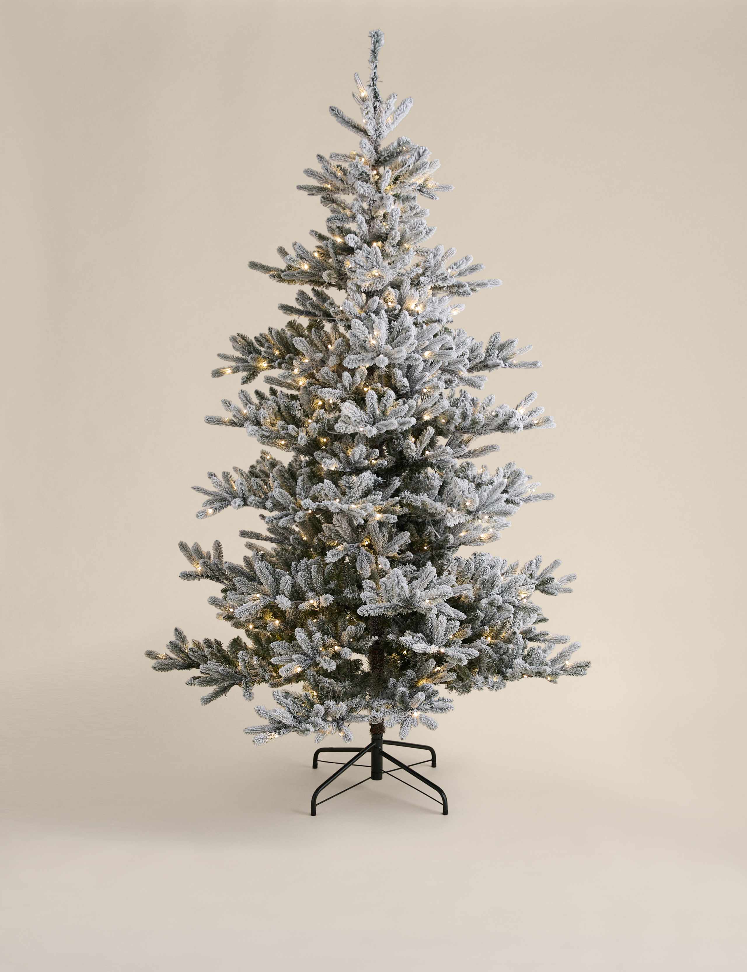 8ft Pre-Lit Snowy Noble Christmas Tree 2 of 5
