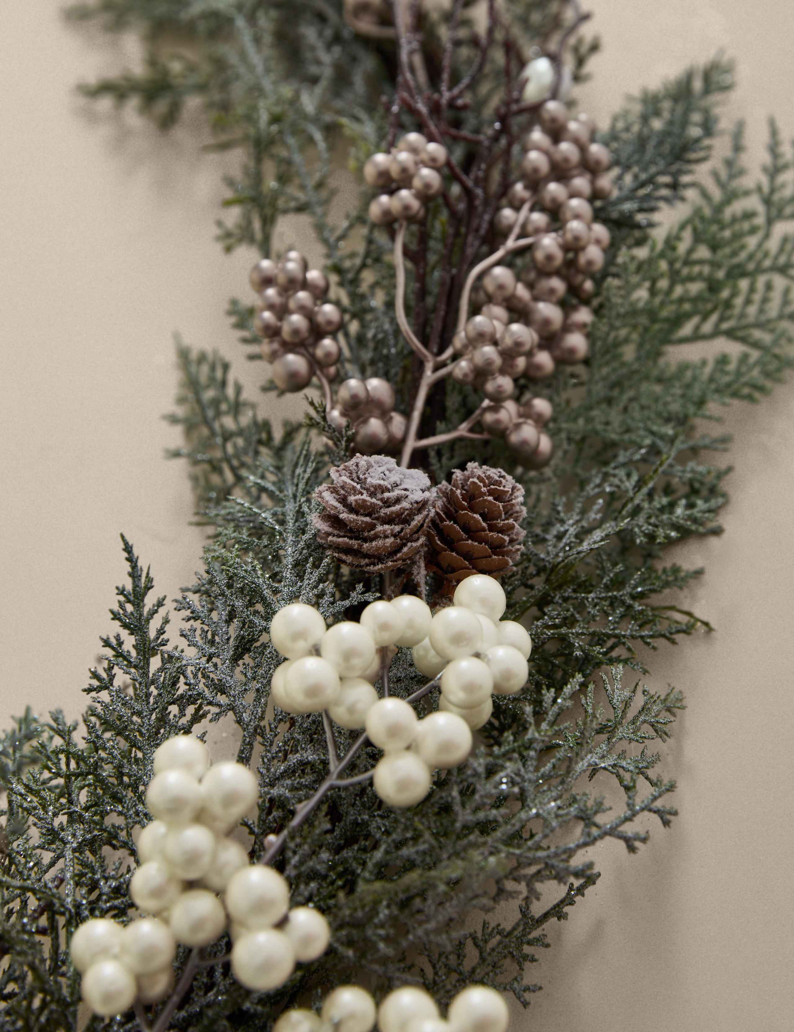 6ft Snowy Garland 3 of 5