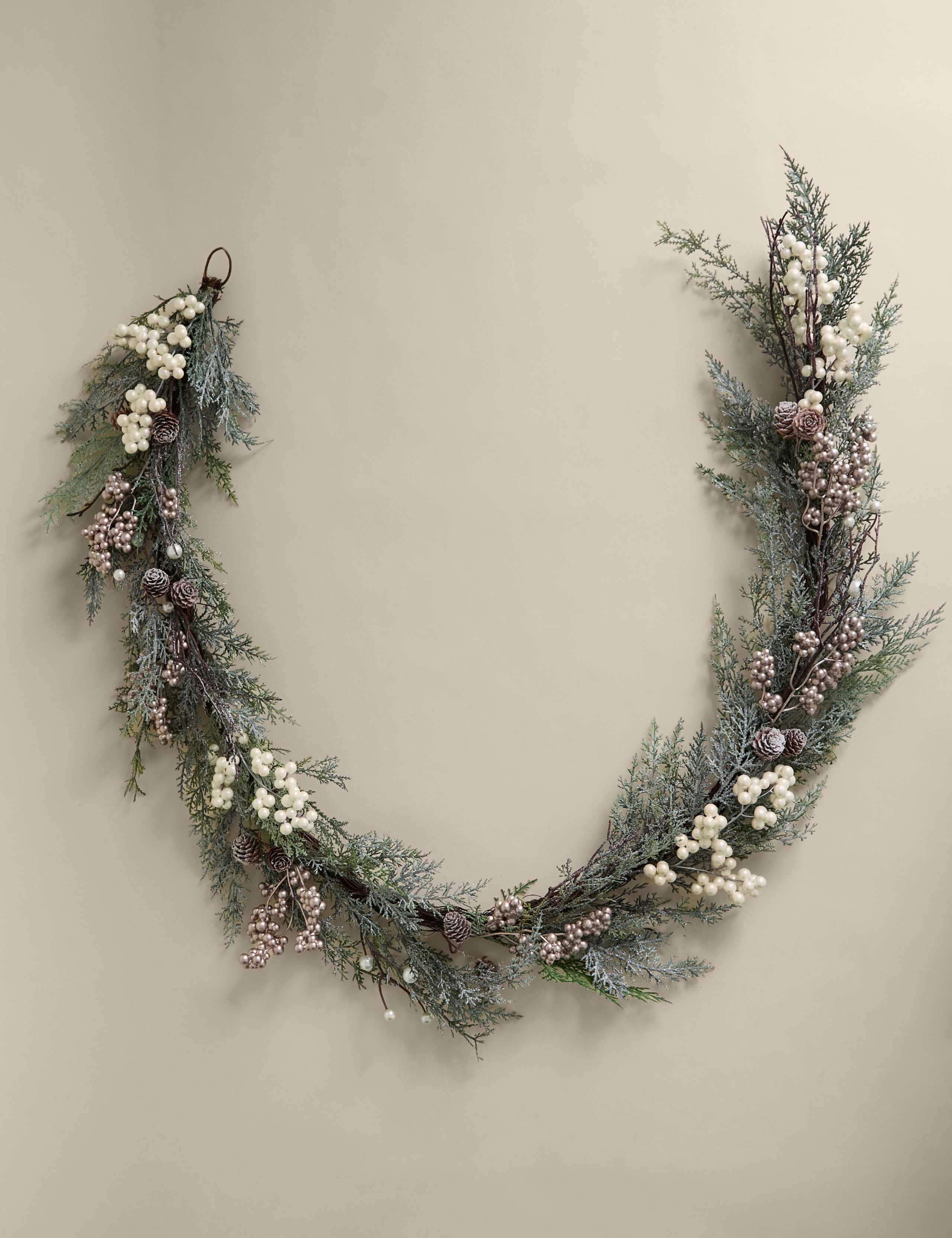 6ft Snowy Garland 2 of 5