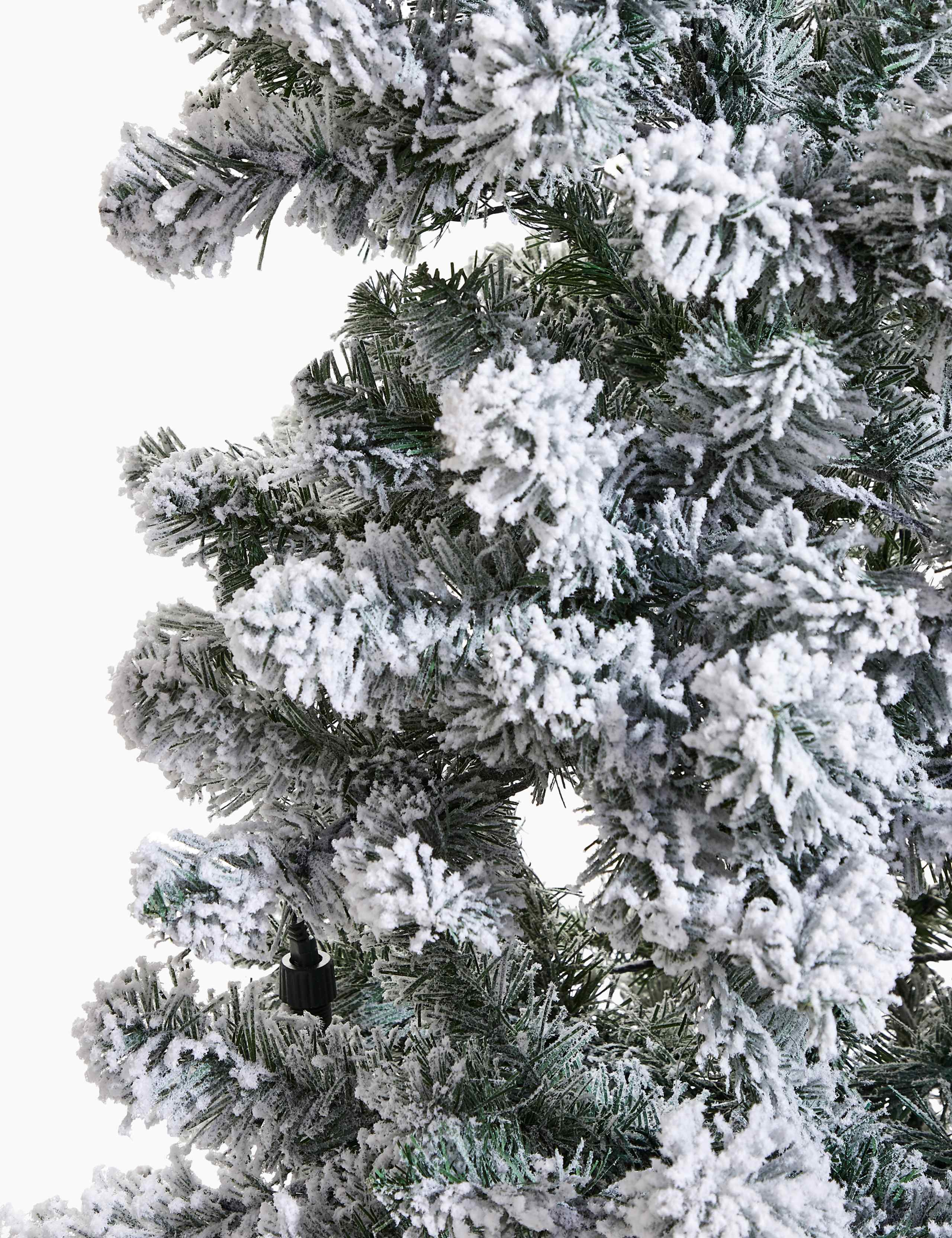 6ft Pre Lit Slim Snowy Christmas Tree 5 of 6