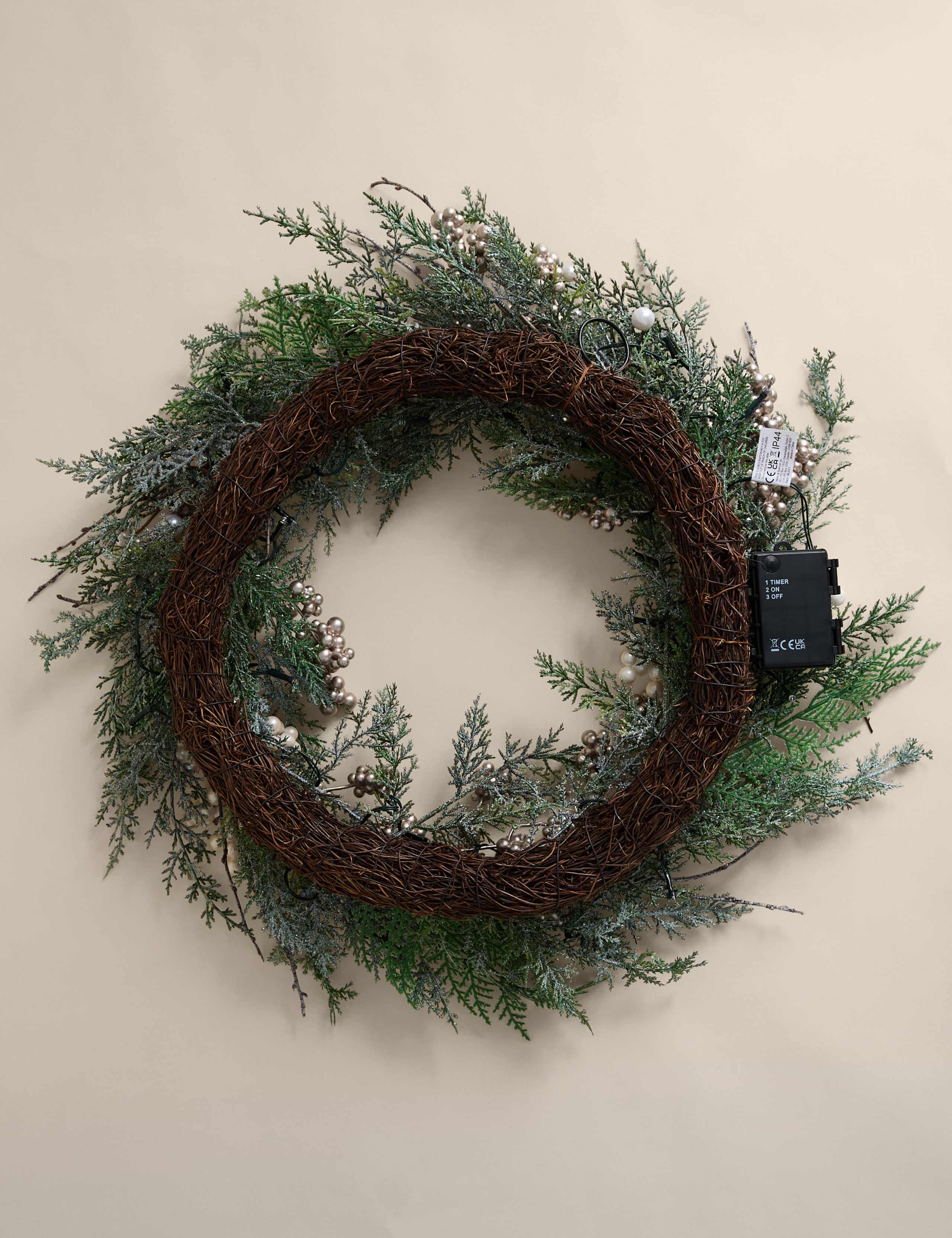 Pre-Lit Snowy Wreath 5 of 5