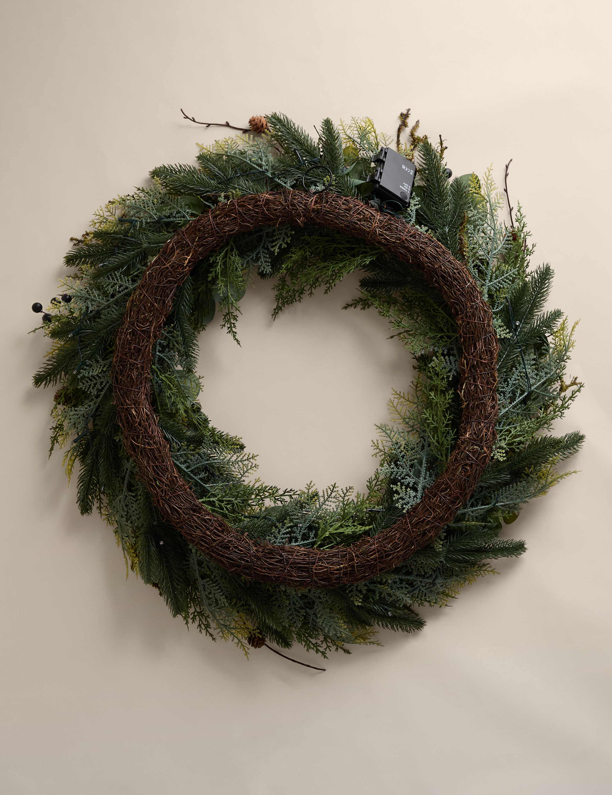 Pre-Lit Extra Large Winterberry Wreath 5 of 5