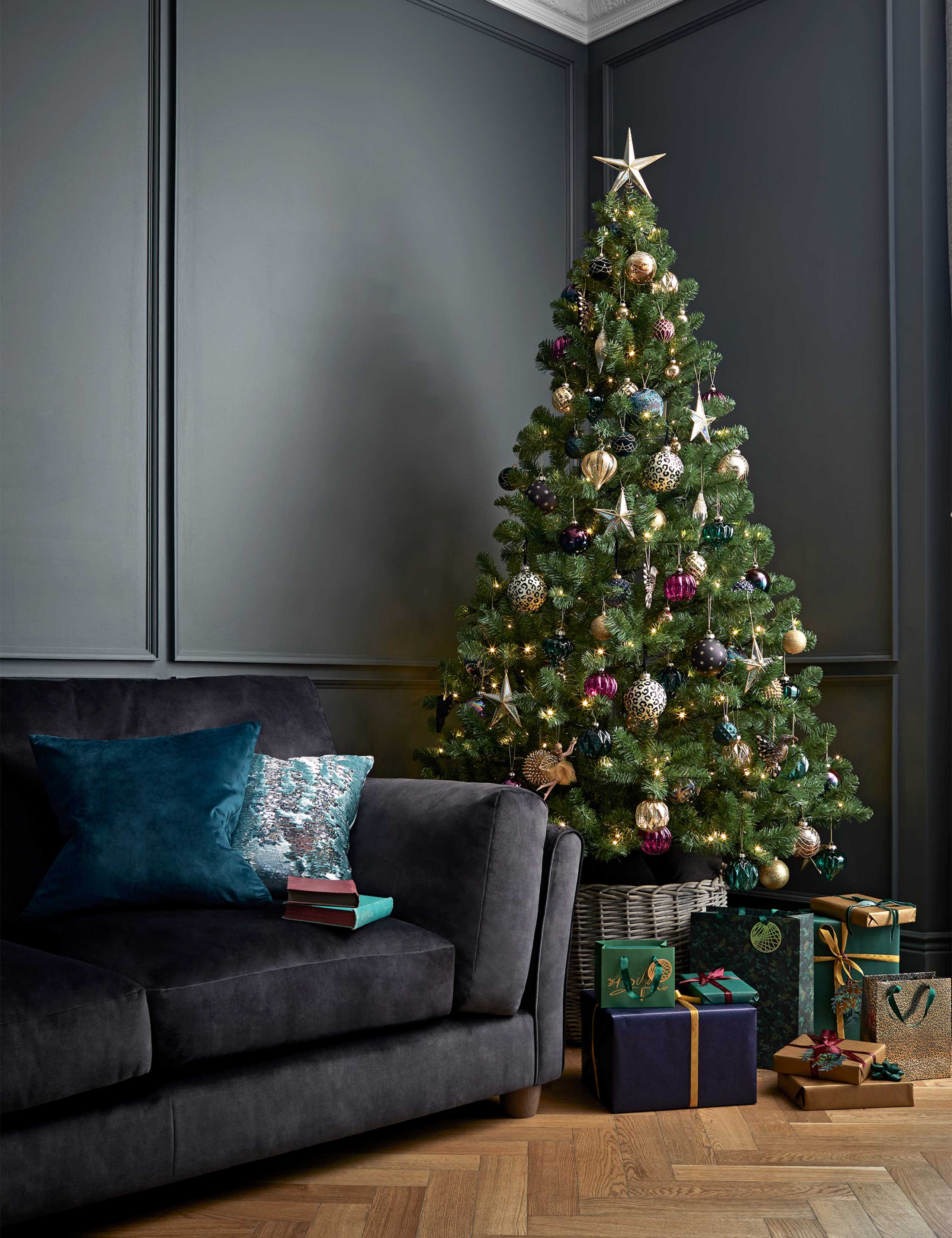 7ft Pre Lit Nordic Spruce Christmas Tree 7 of 7