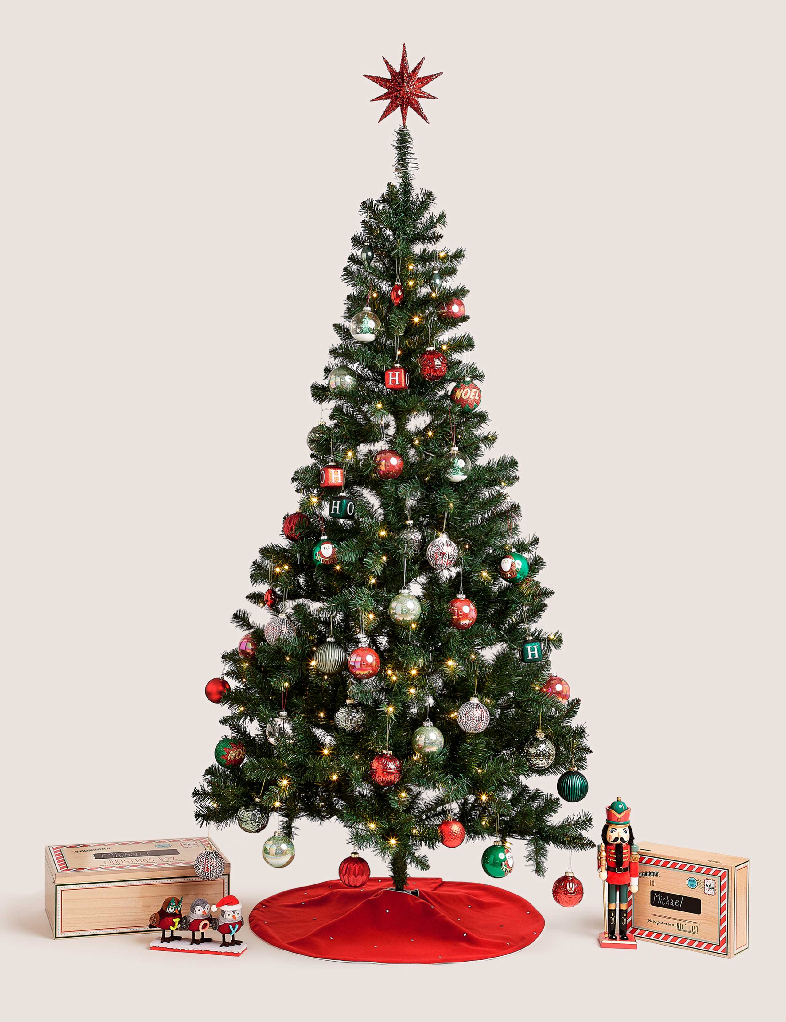7ft Lit Spruce Christmas Tree 1 of 5