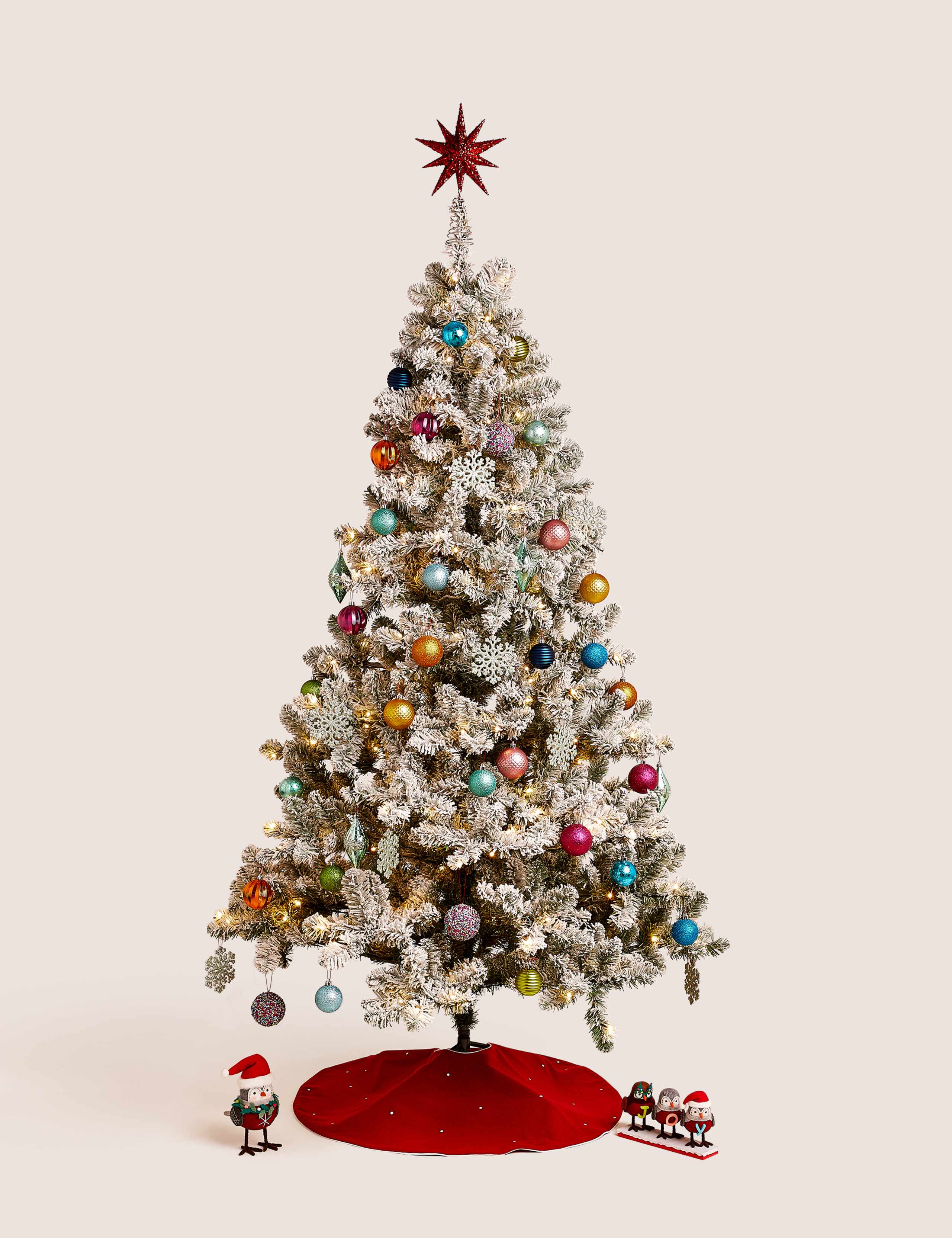 7ft Lit Snowy Christmas Tree 1 of 6